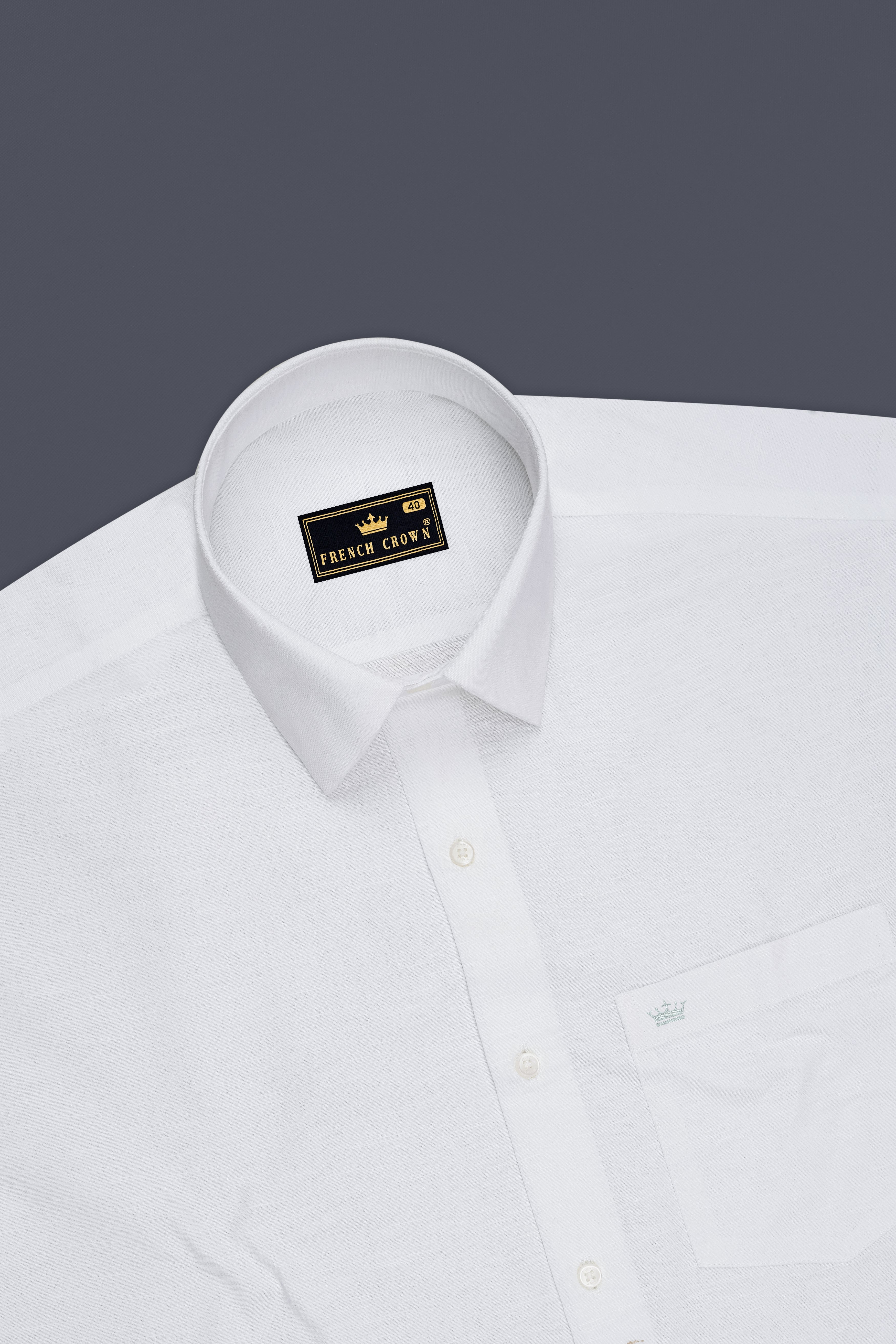 Luceo-Bright White Luxurious Linen Dress Shirt