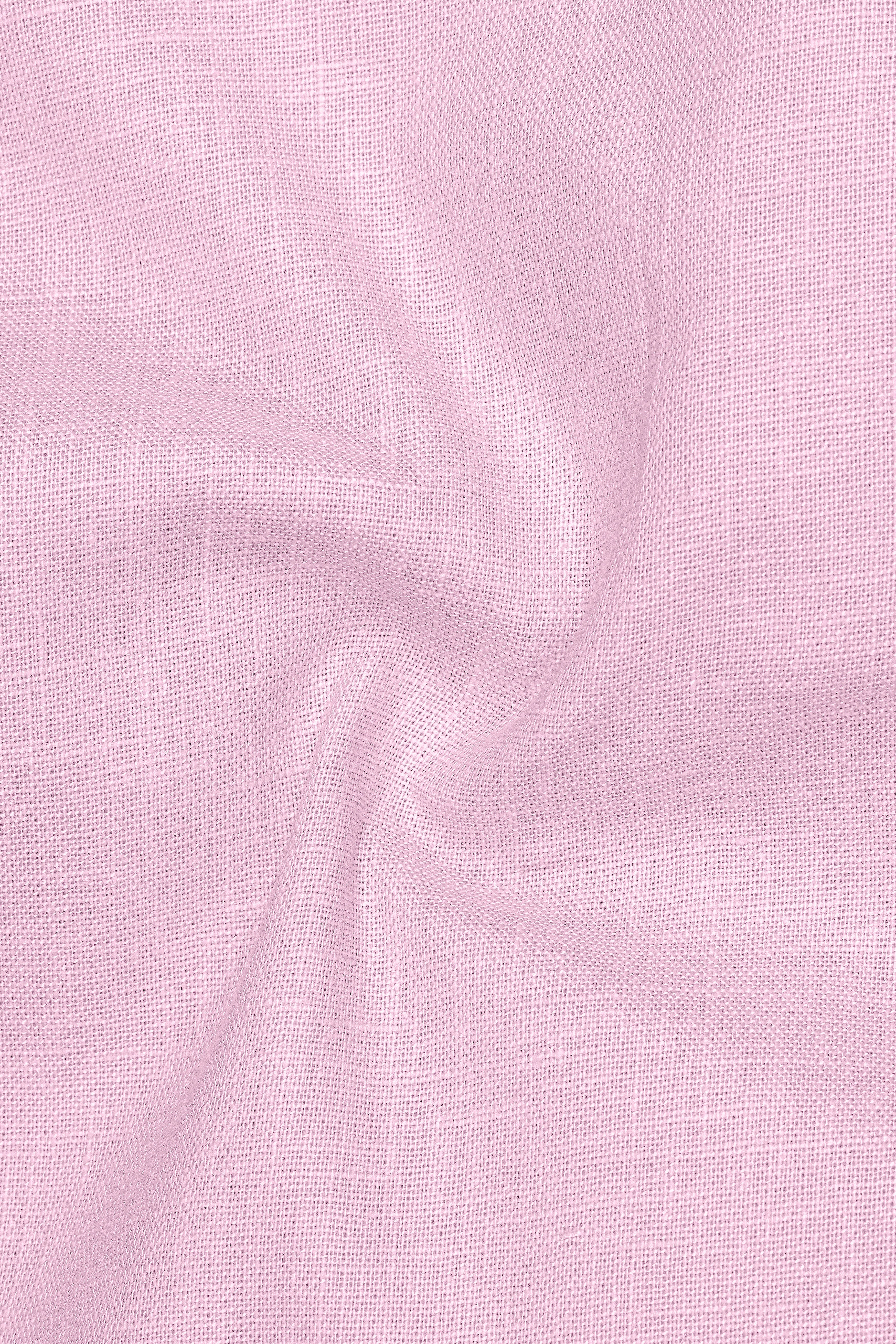 Maison-Classic Rose Pink Luxurious Linen Button Down Dress Shirt
