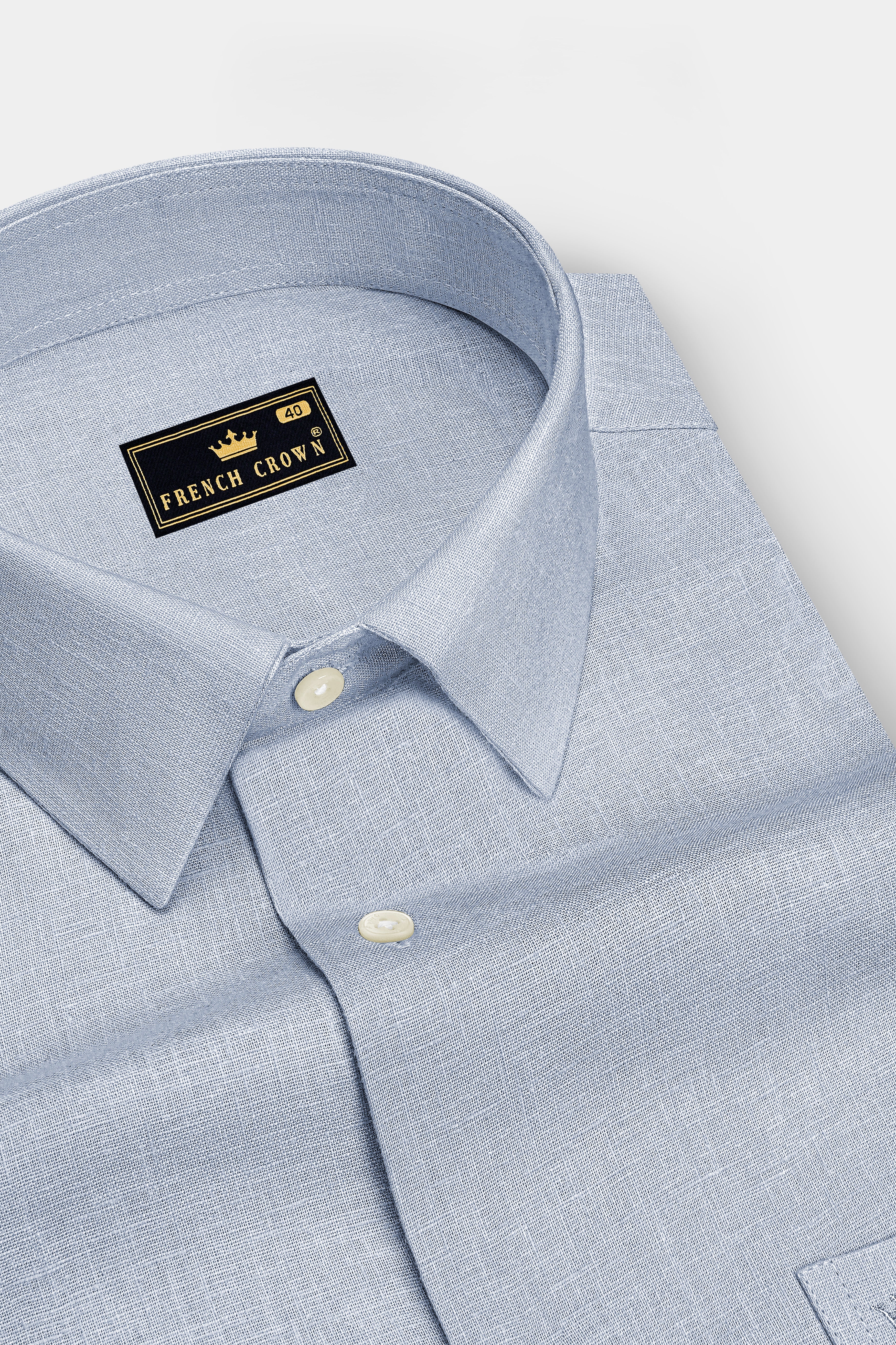 Nimbus-Casper Gray Luxurious Linen Dress Shirt