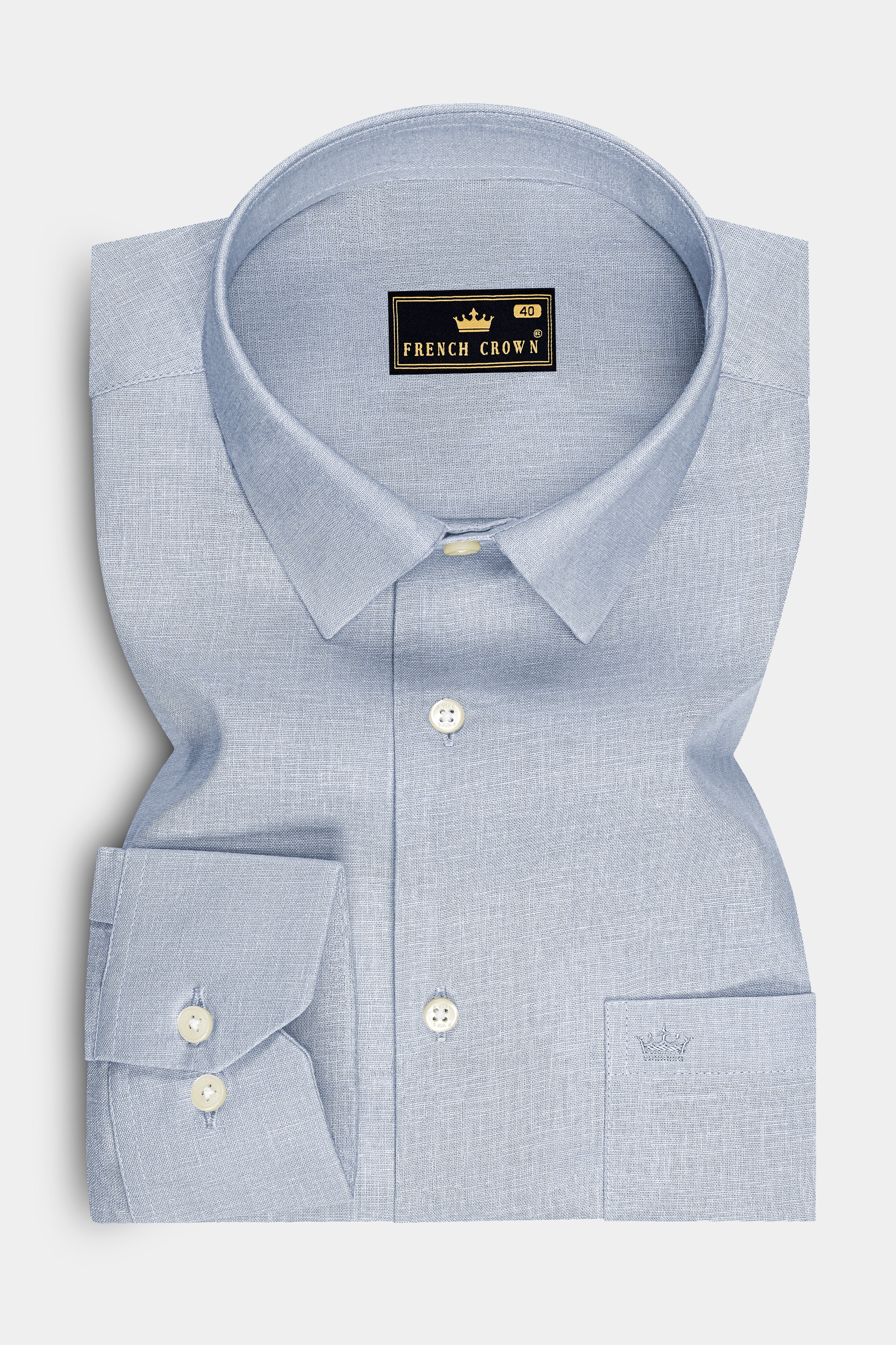 Nimbus-Casper Gray Luxurious Linen Dress Shirt