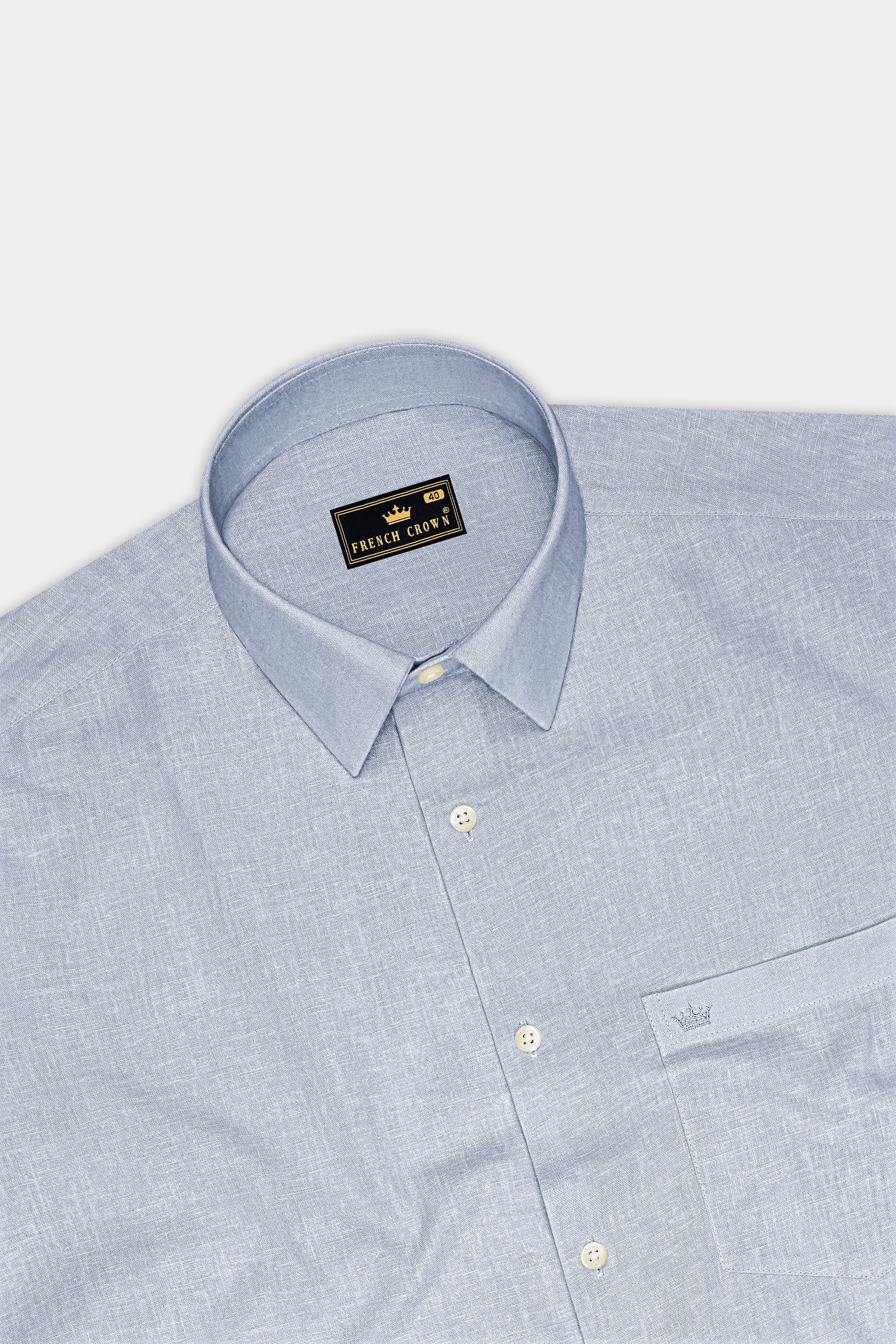 Nimbus-Casper Gray Luxurious Linen Dress Shirt