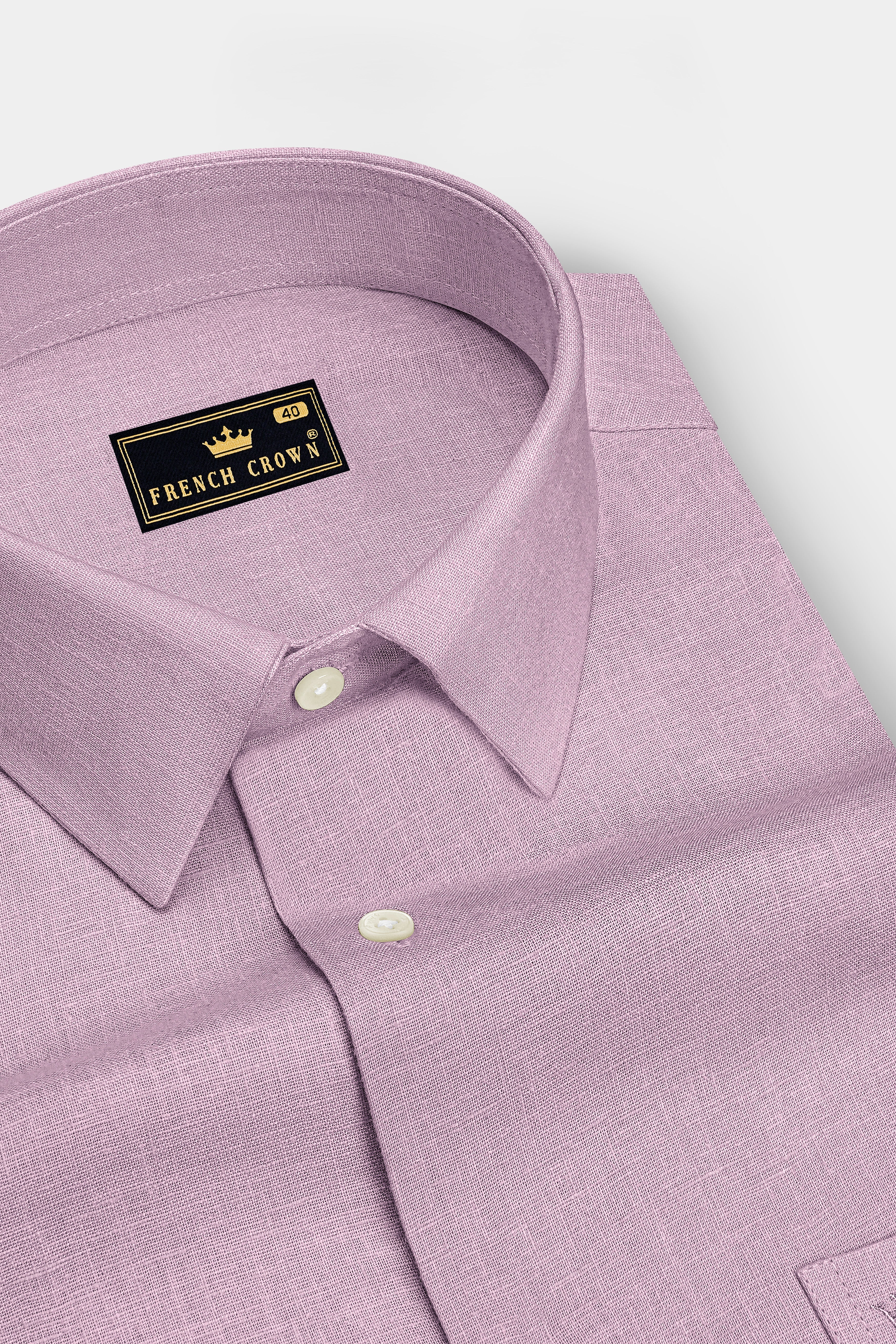 Fleur-Wisteria Pink Luxurious Linen Dress Shirt