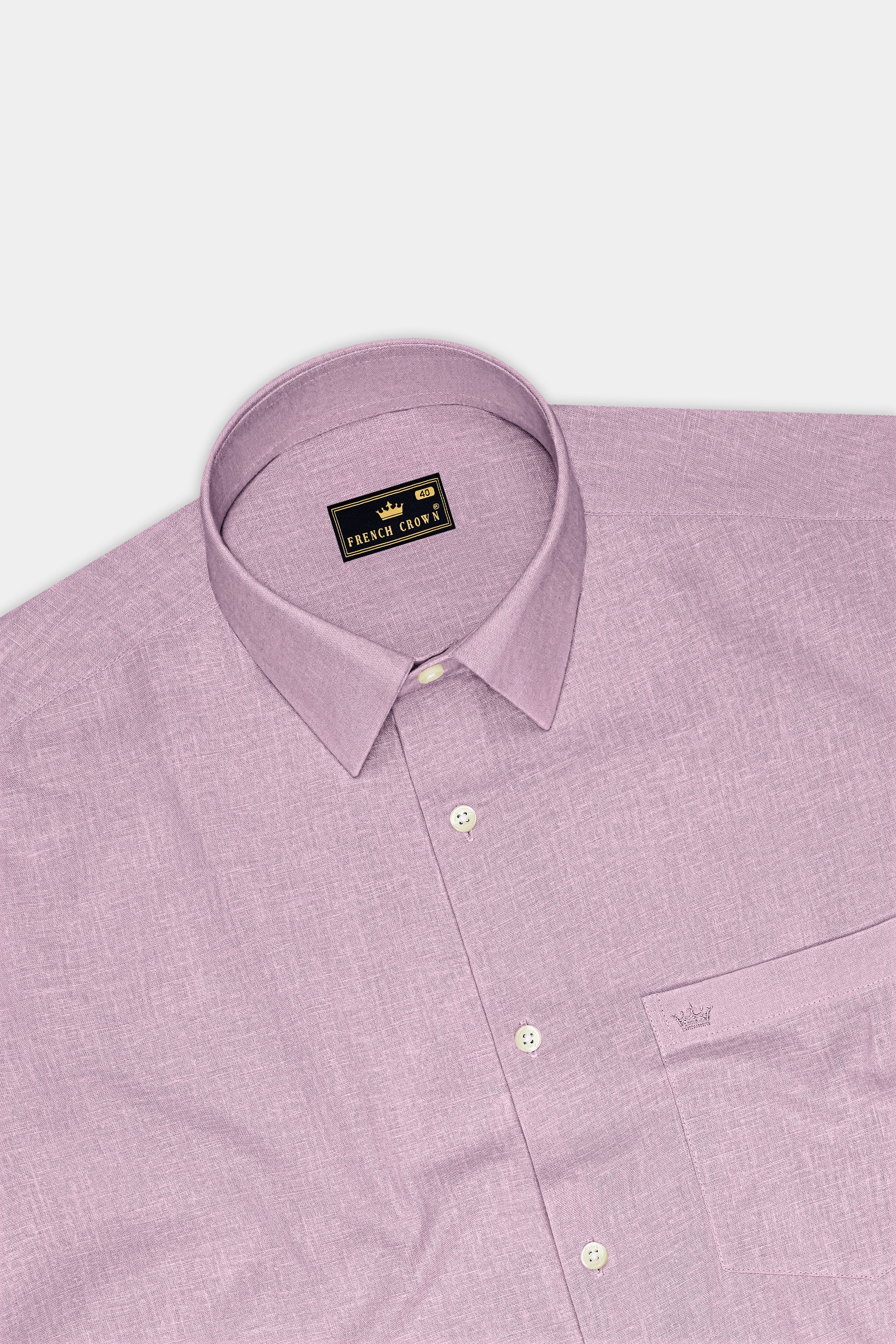 Fleur-Wisteria Pink Luxurious Linen Dress Shirt