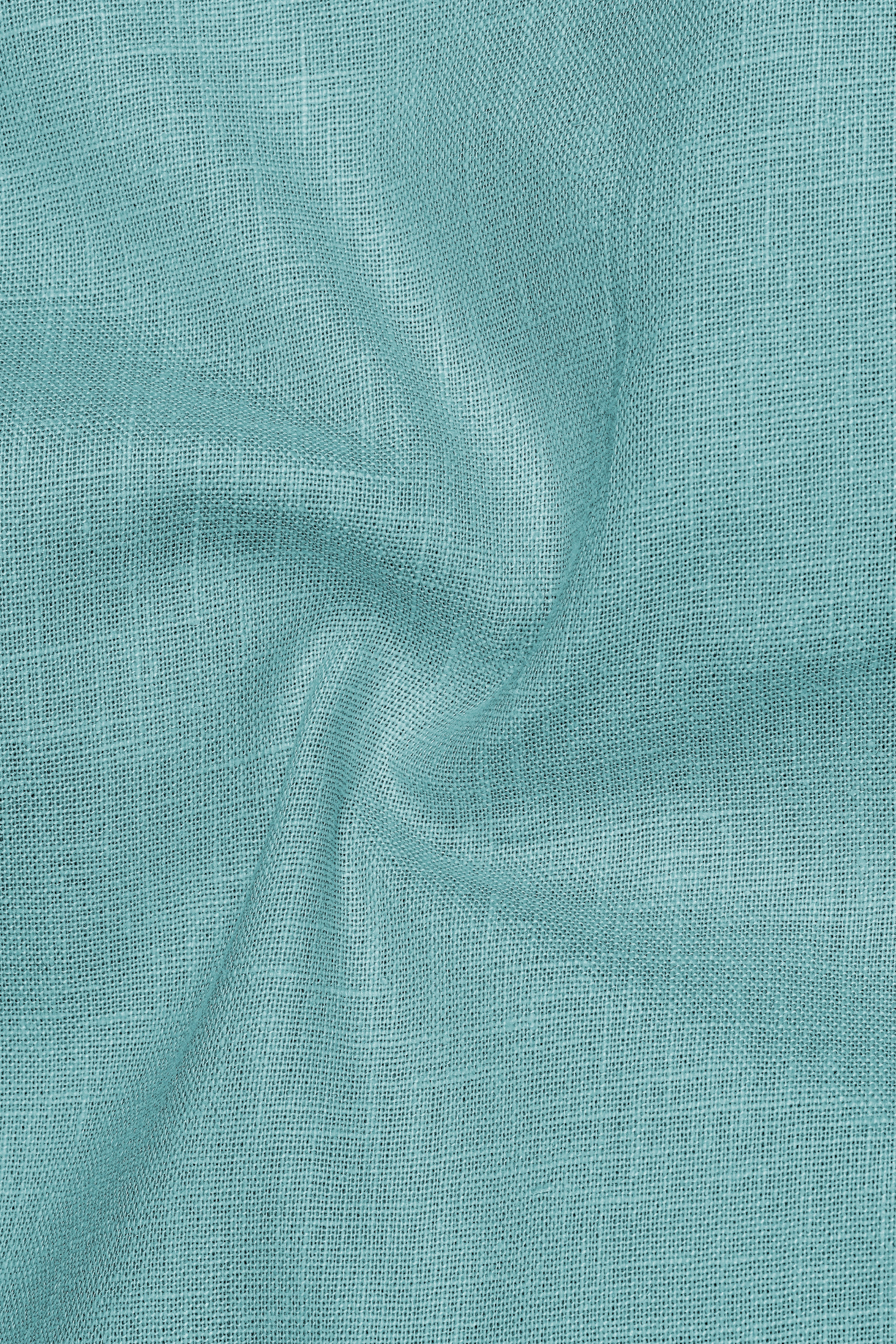 Verdant-Gulf Stream Green Luxurious Linen Dress Shirt