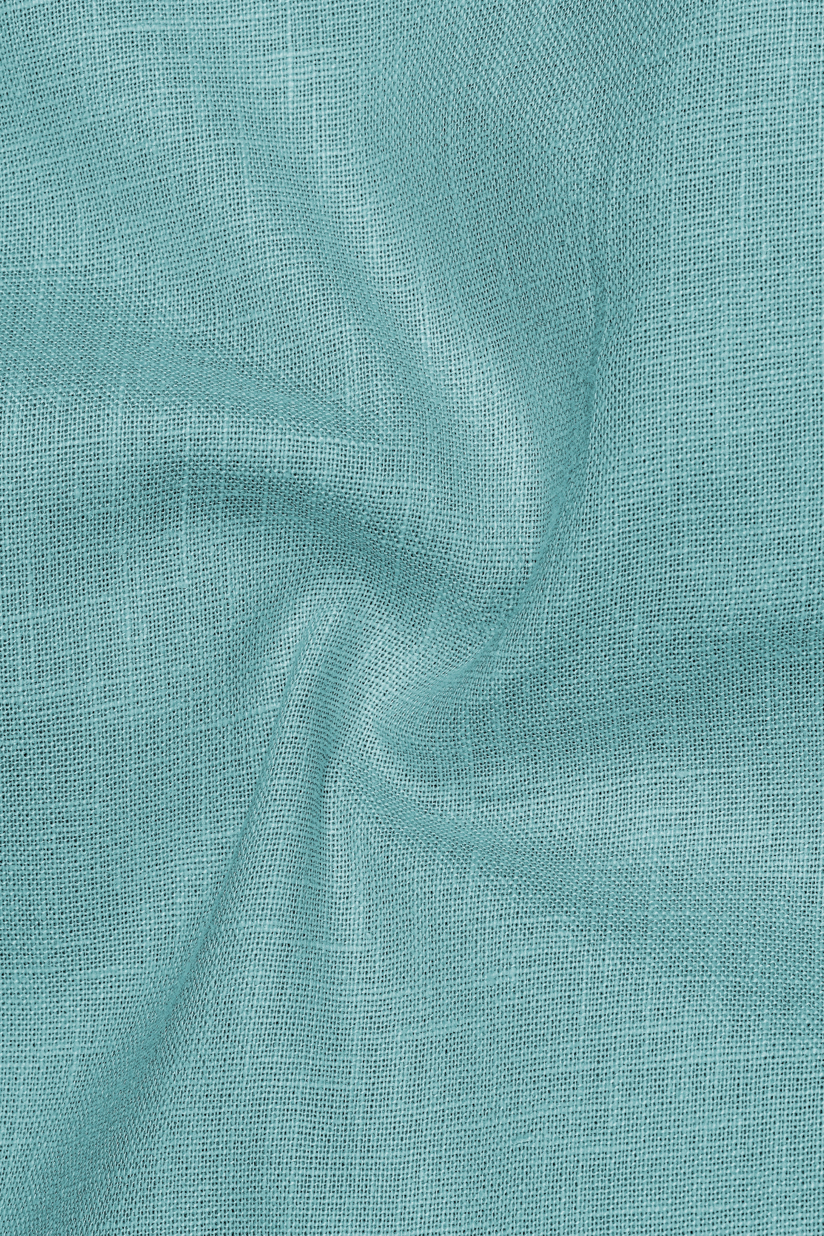 Verdant-Gulf Stream Green Luxurious Linen Button Down Dress Shirt