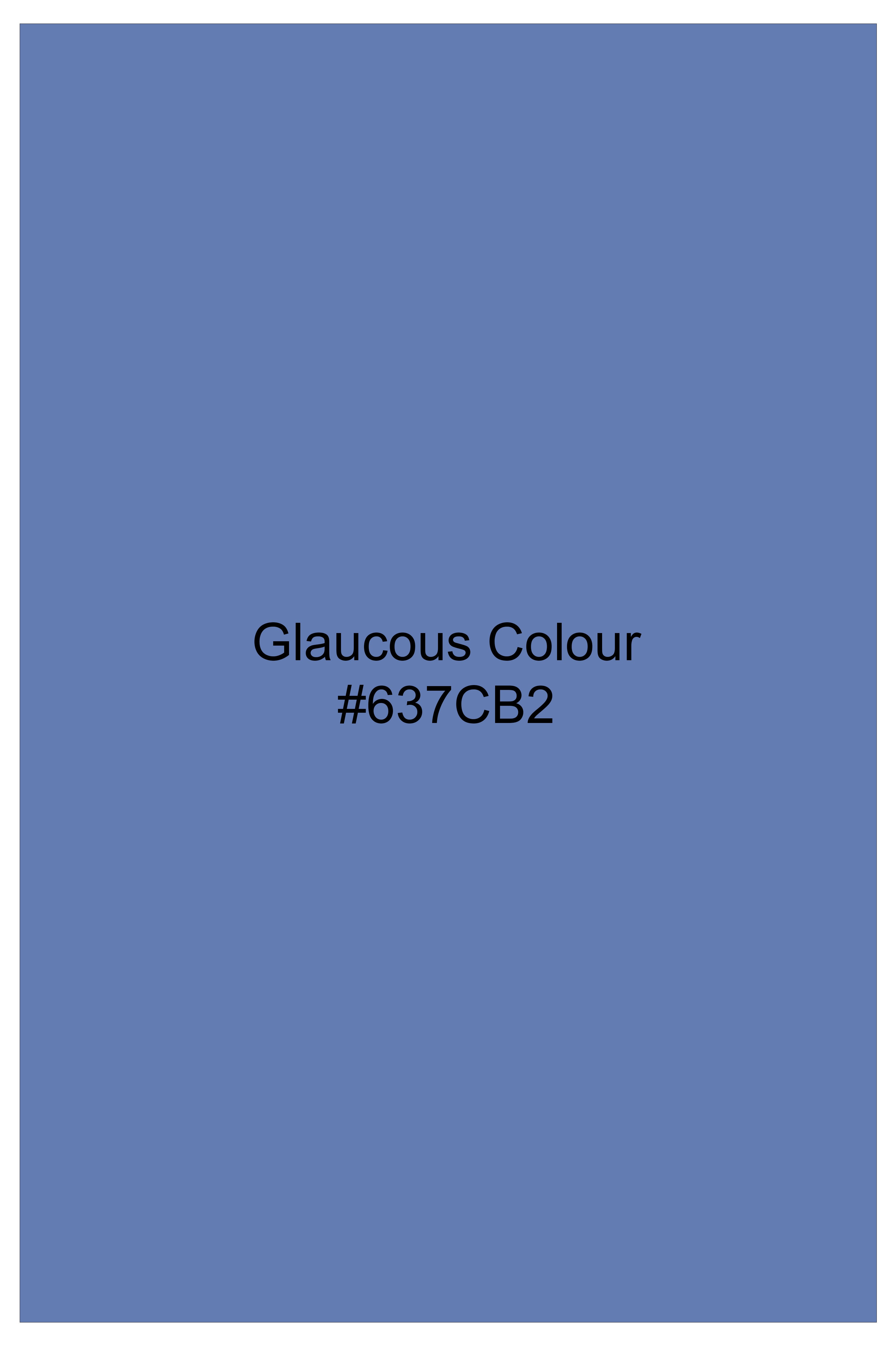 Lagoon-Glaucous Blue Luxurious Linen Button Down Dress Shirt
