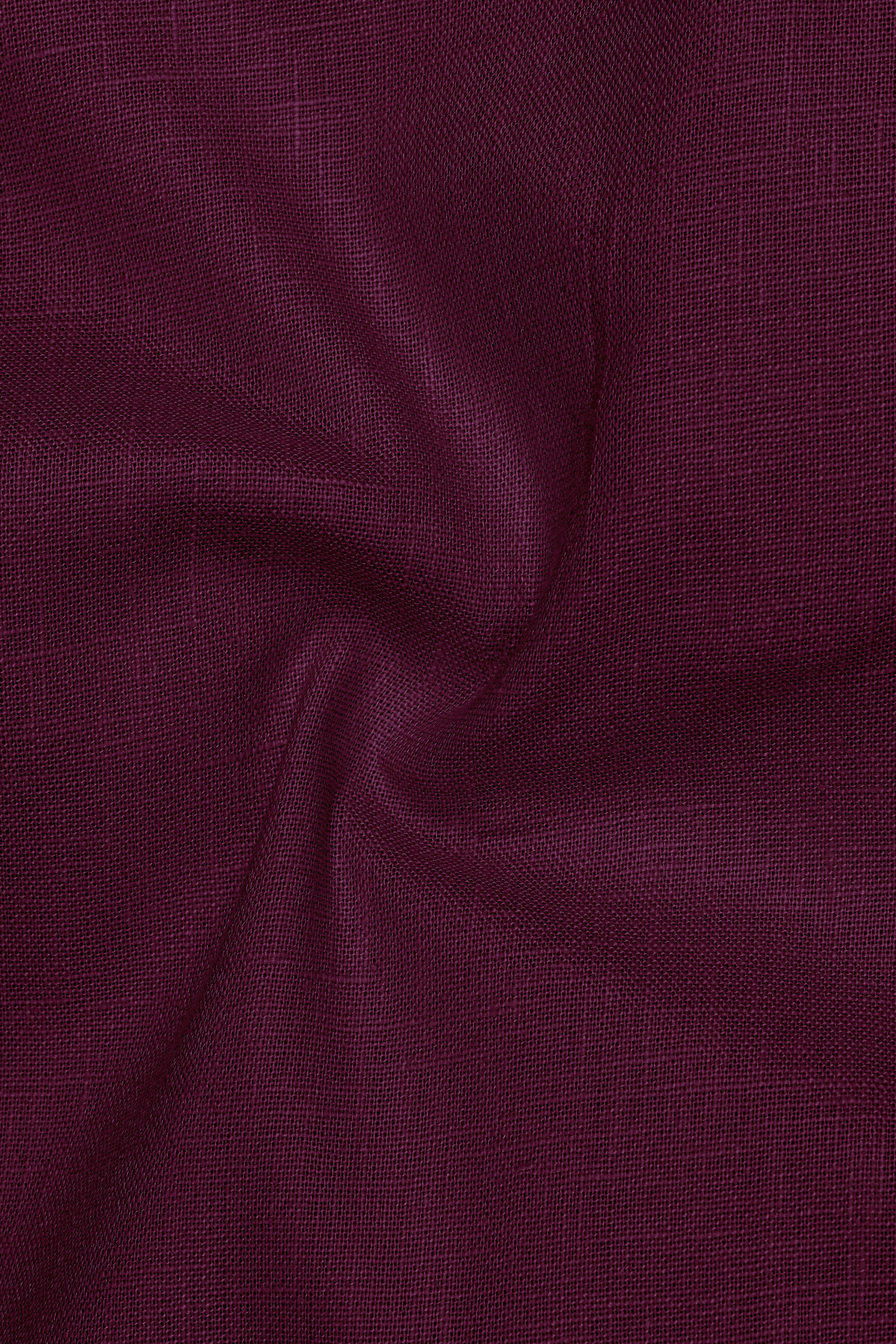 Heritage-English Walnut Maroon Luxurious Linen Mandarin Dress Shirt