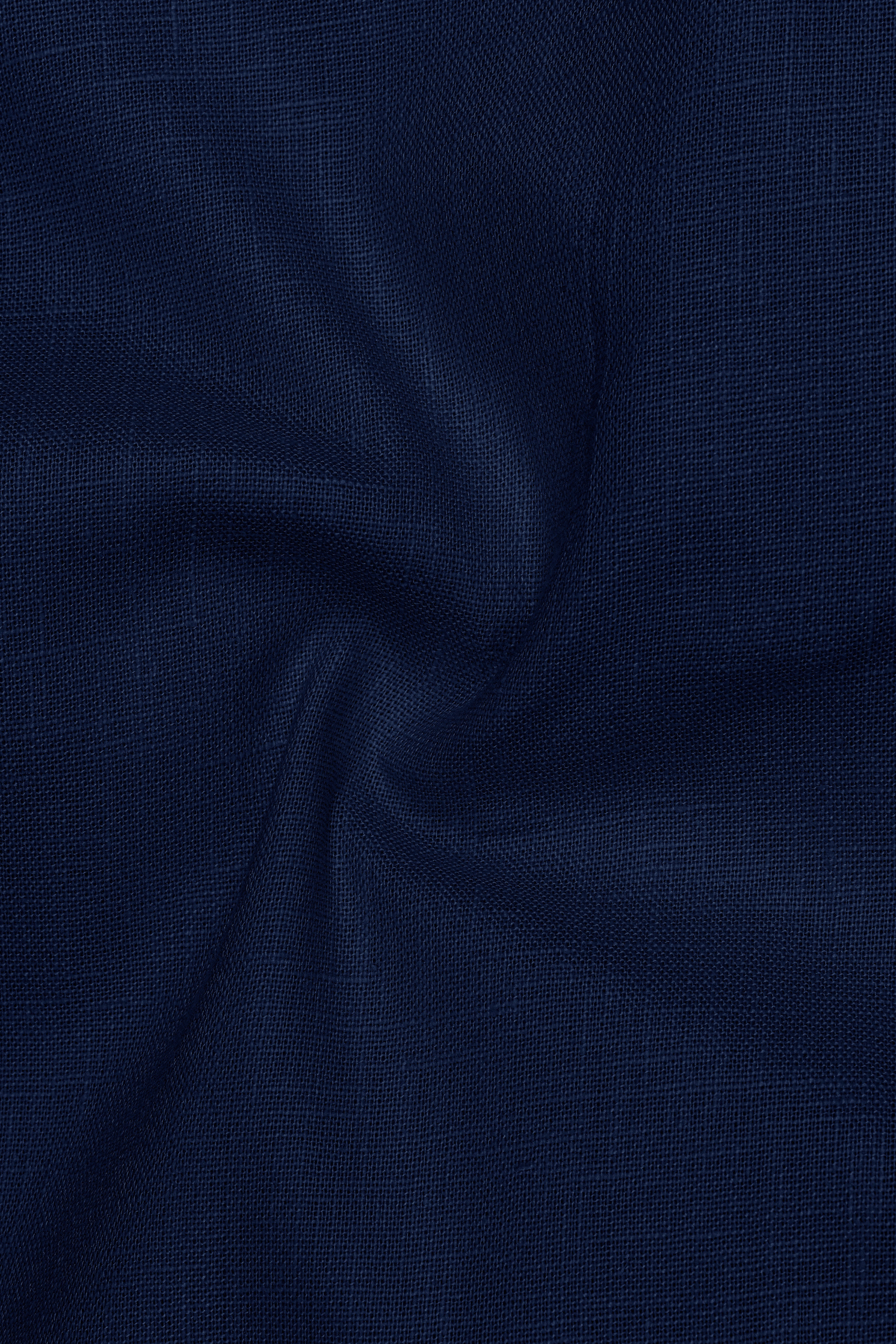 Cobalt-Midnight Blue Luxurious Linen Dress Shirt