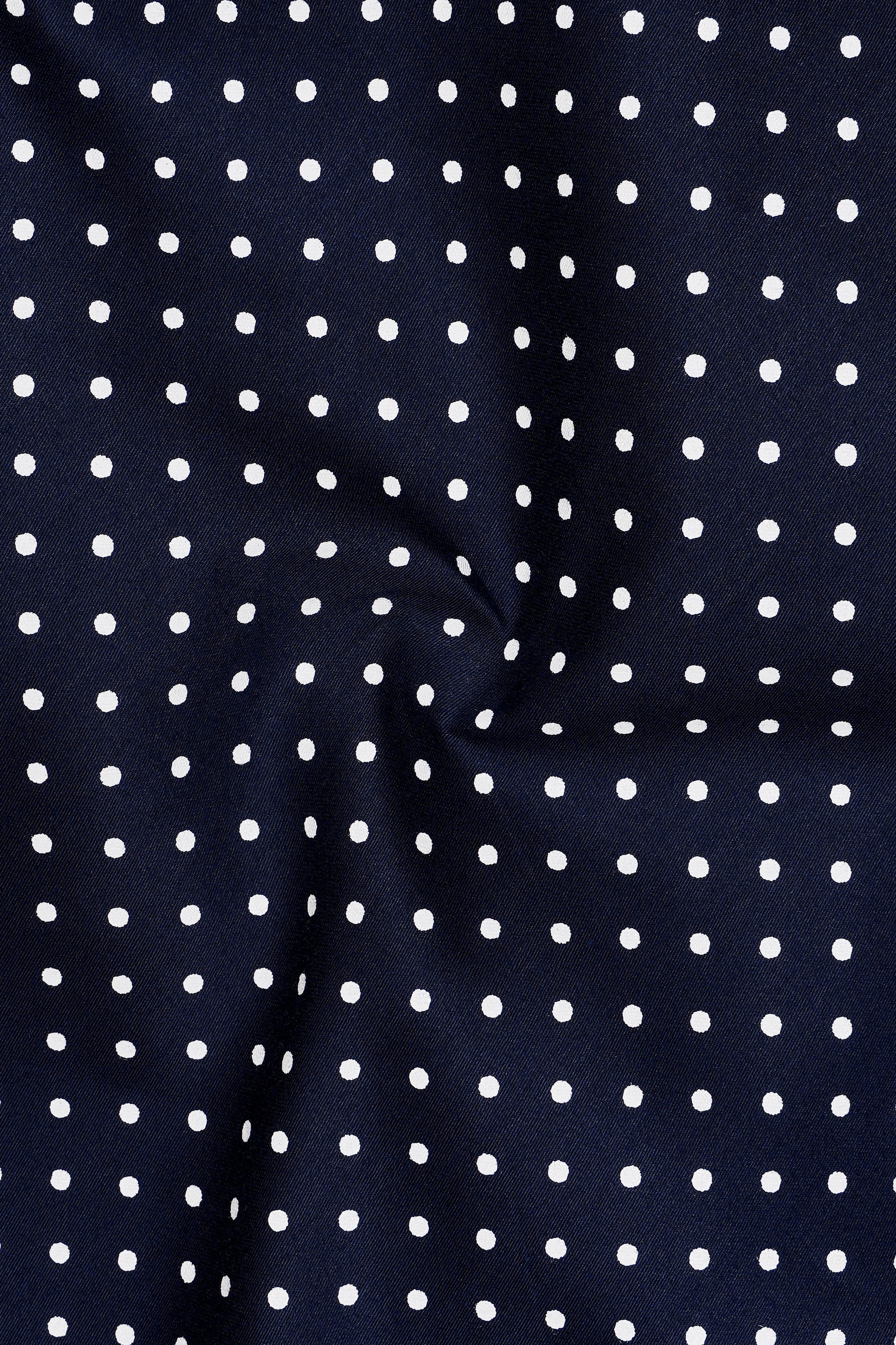 Imperio-Royal Blue Micro Polka Dots Printed Subtle Sheen Soft Premium Cotton Dress Shirt