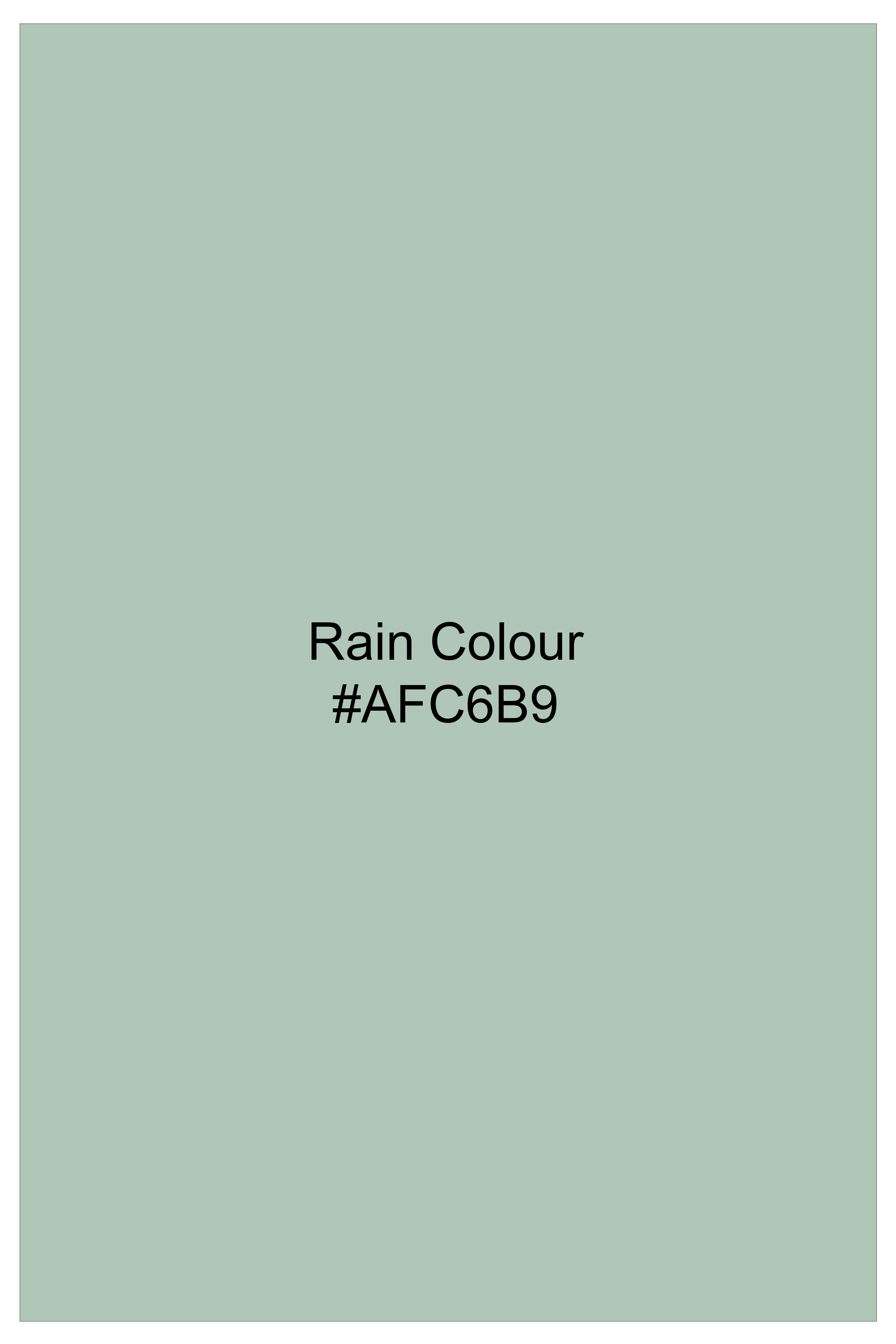 Canopy-Rain Green Windowpane Subtle Sheen Soft Premium Cotton Dress Shirt