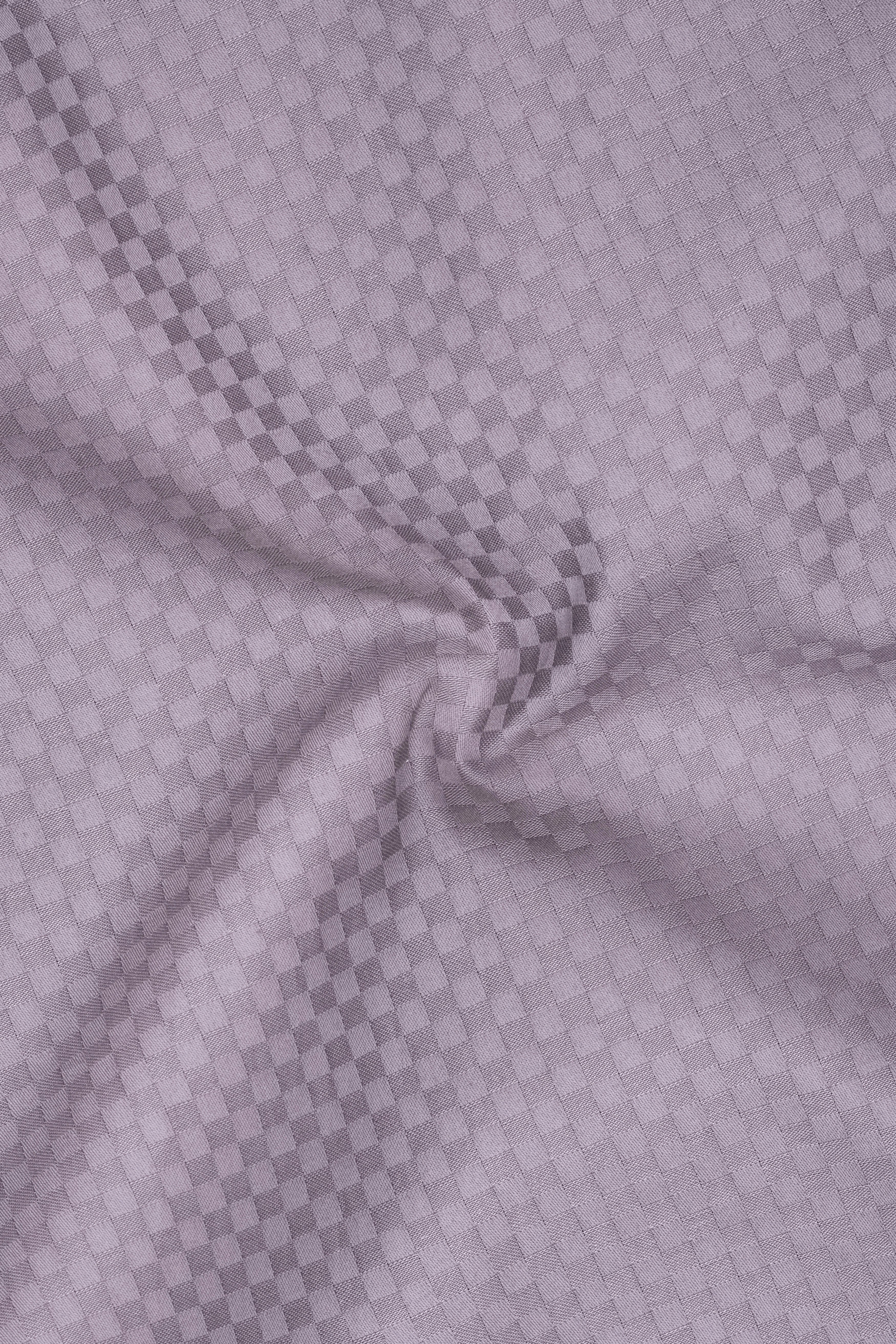 Elion-Fedora Purple Dobby Textured Premium Giza Cotton Dress Shirt