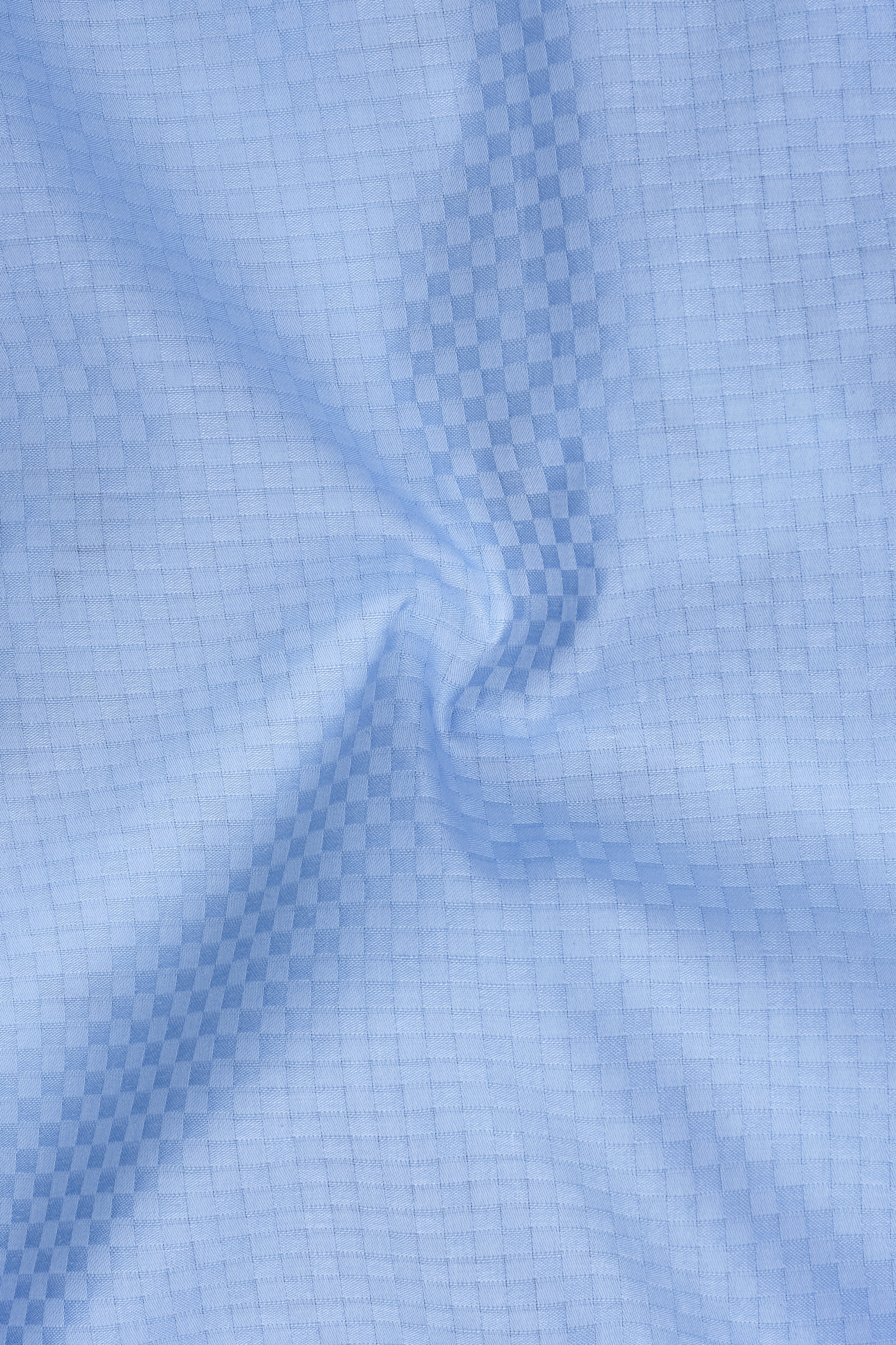 Cerule-Pastel Blue Dobby Textured Premium Giza Cotton Dress Shirt