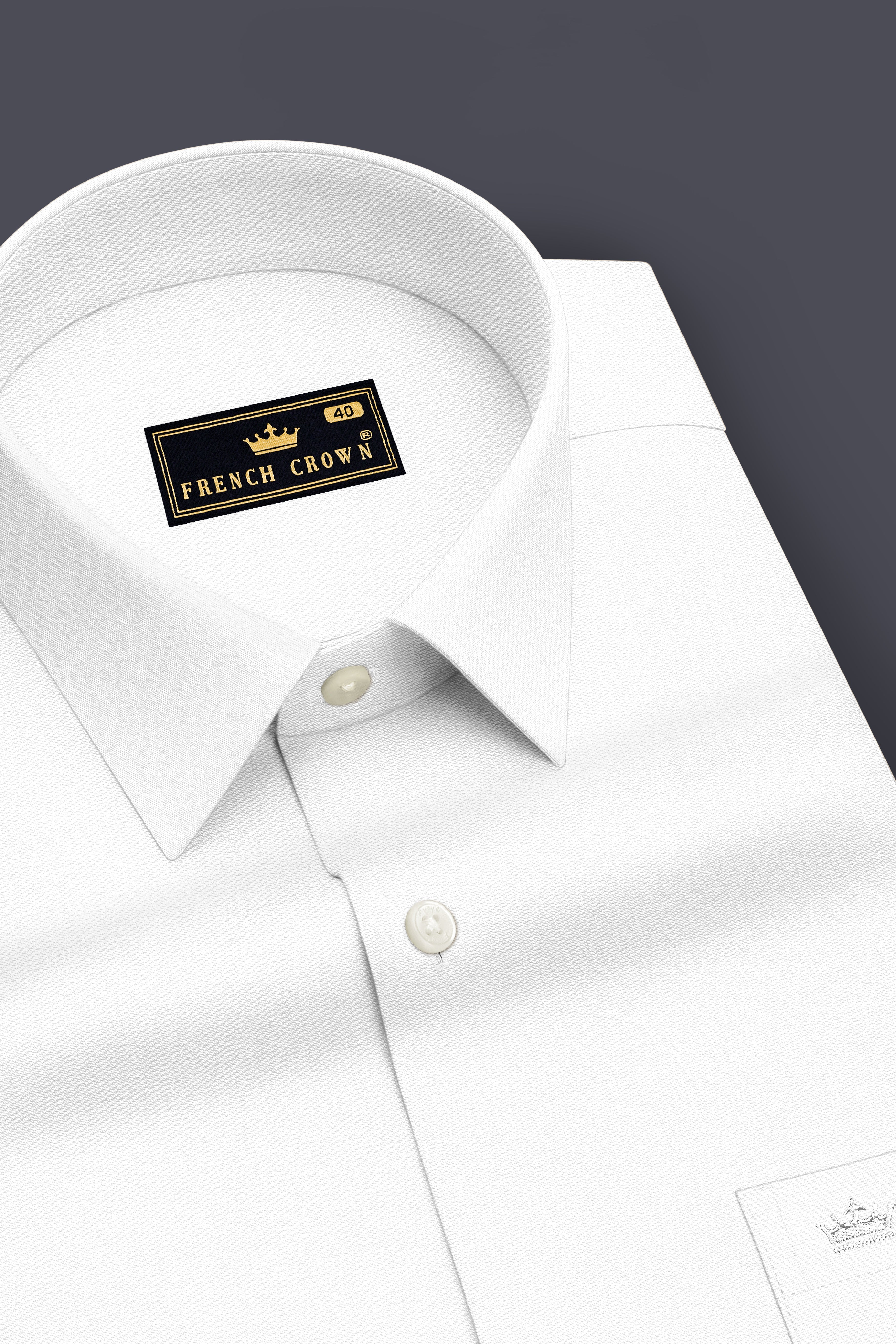 Lumine-Bright White Premium Giza Cotton Dress Shirt