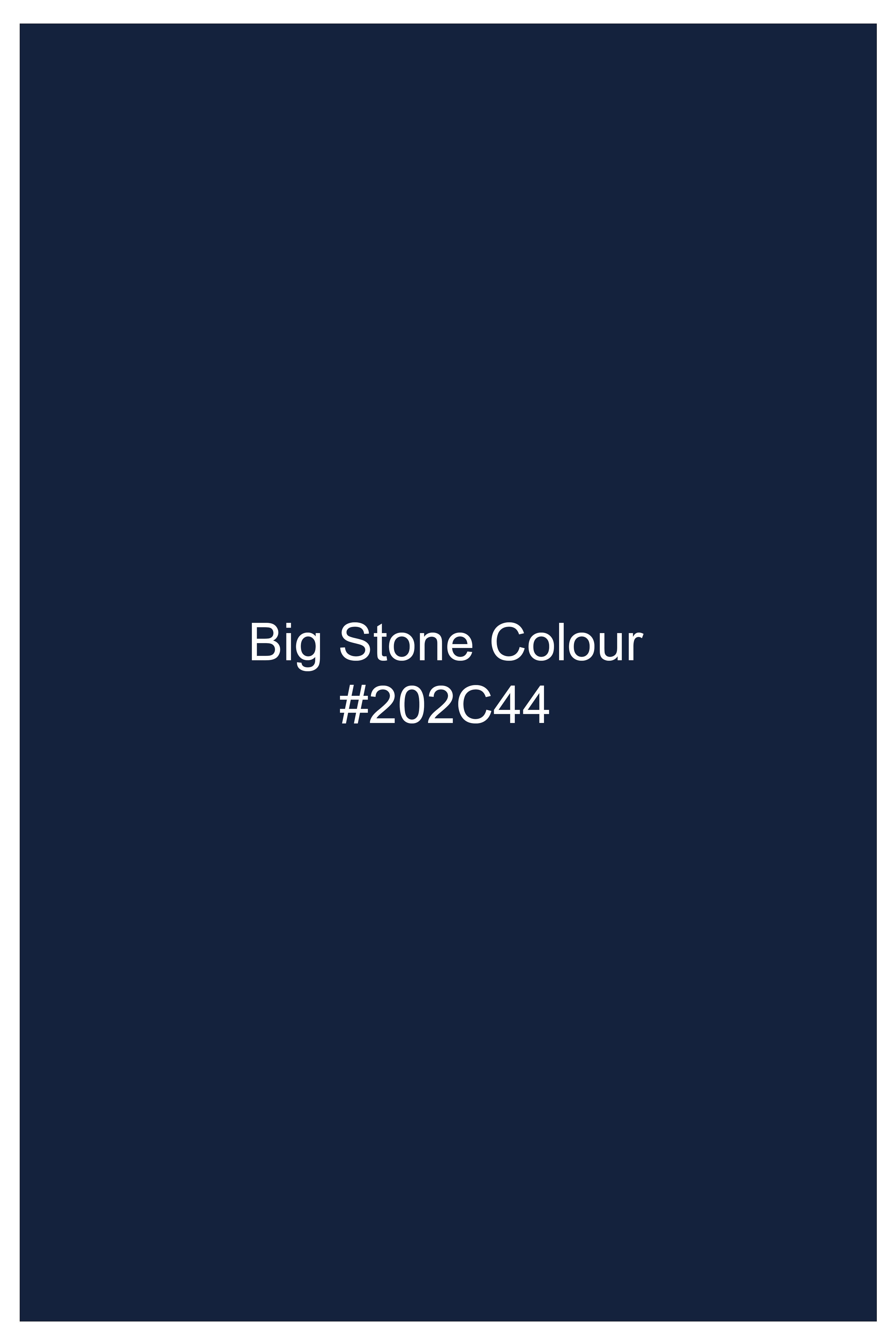 Noctis-Big Stone Navy Premium Giza Cotton Dress Shirt