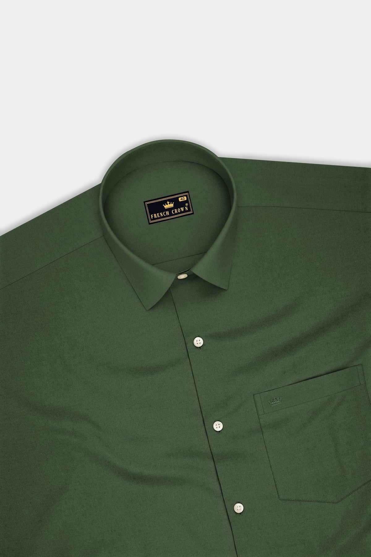 Olivine-Rifle Green Premium Giza Cotton Dress Shirt