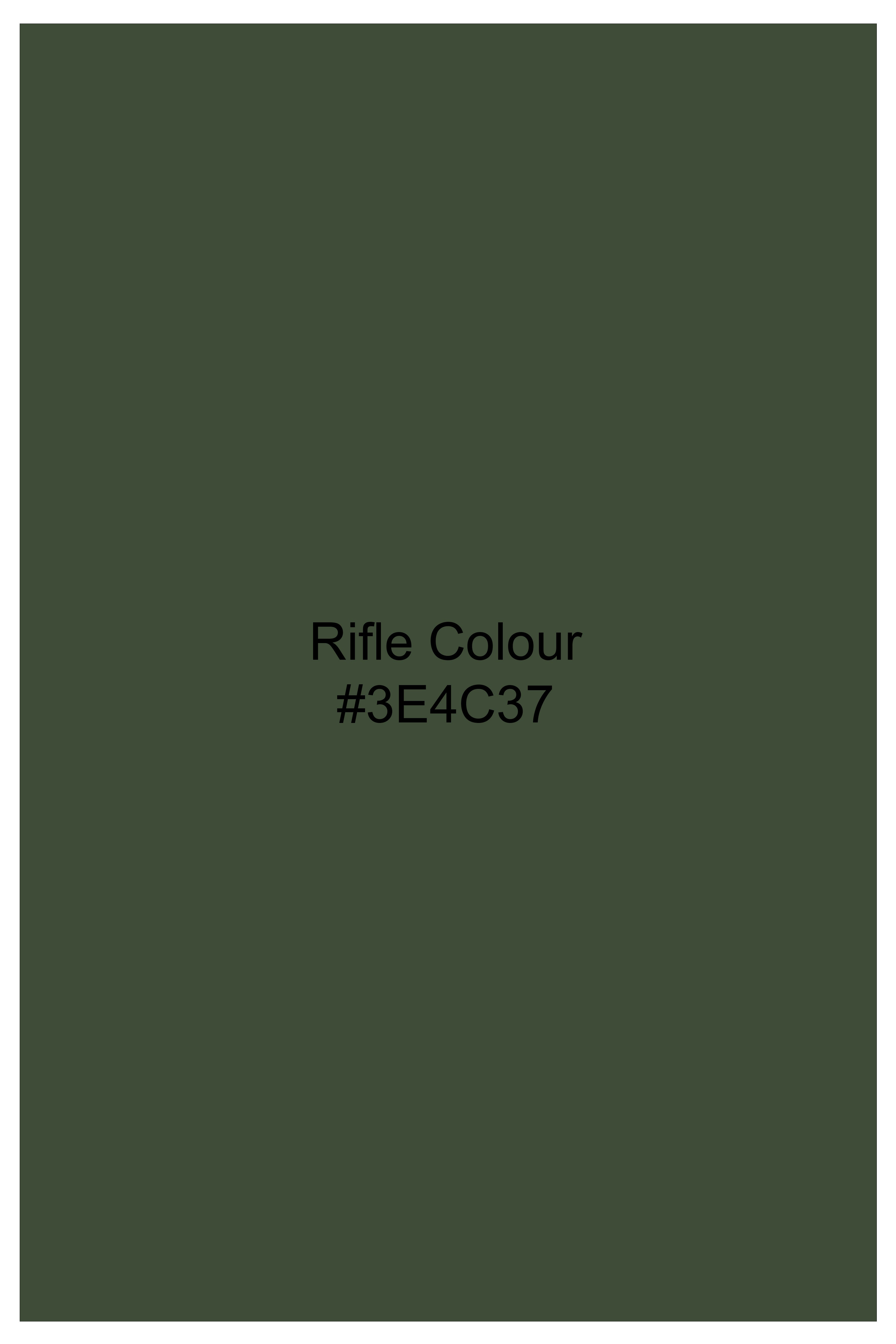 Olivine-Rifle Green Premium Giza Cotton Mandarin Casual Shirt