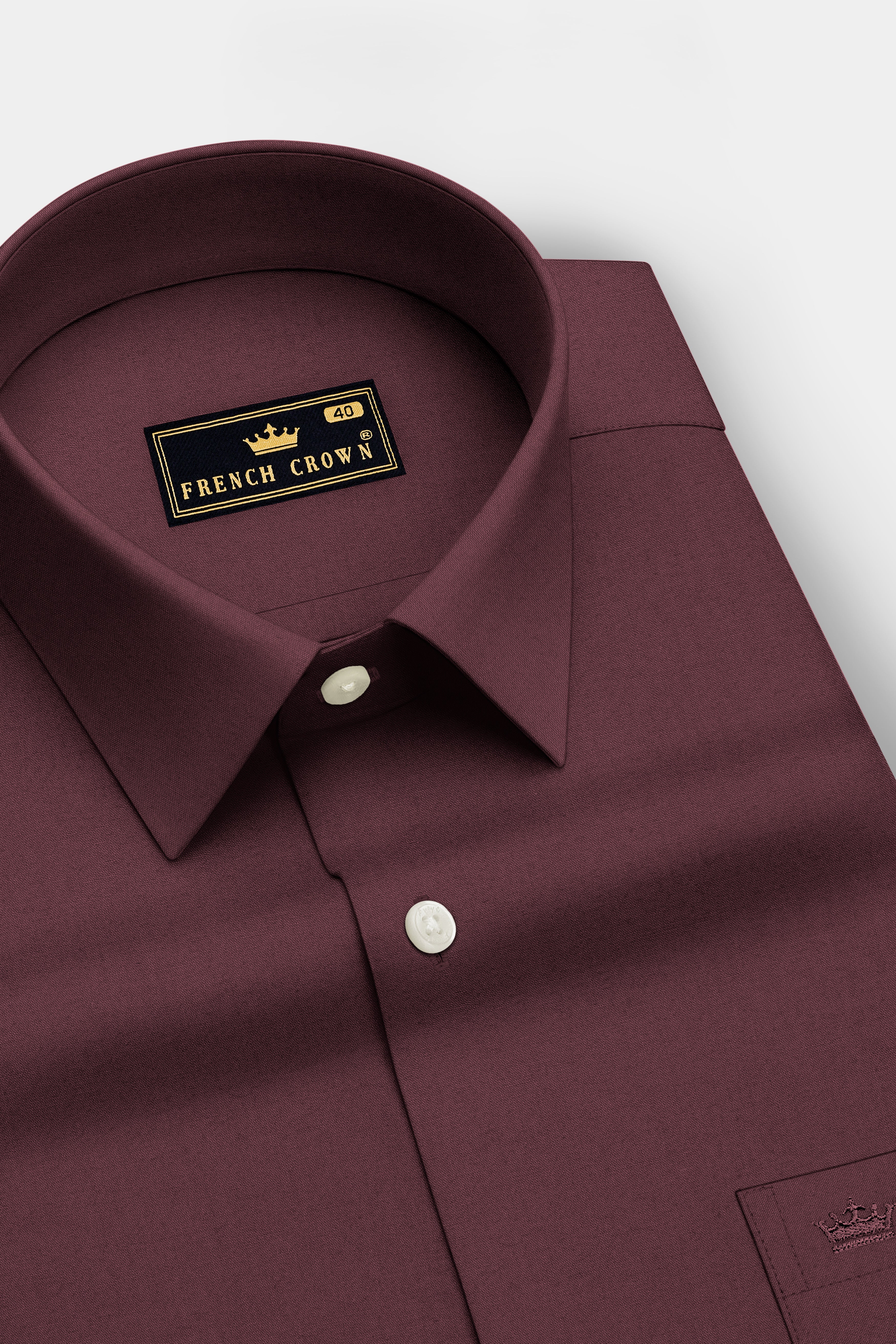 Rouge-Congo Maroon Premium Giza Cotton Dress Shirt
