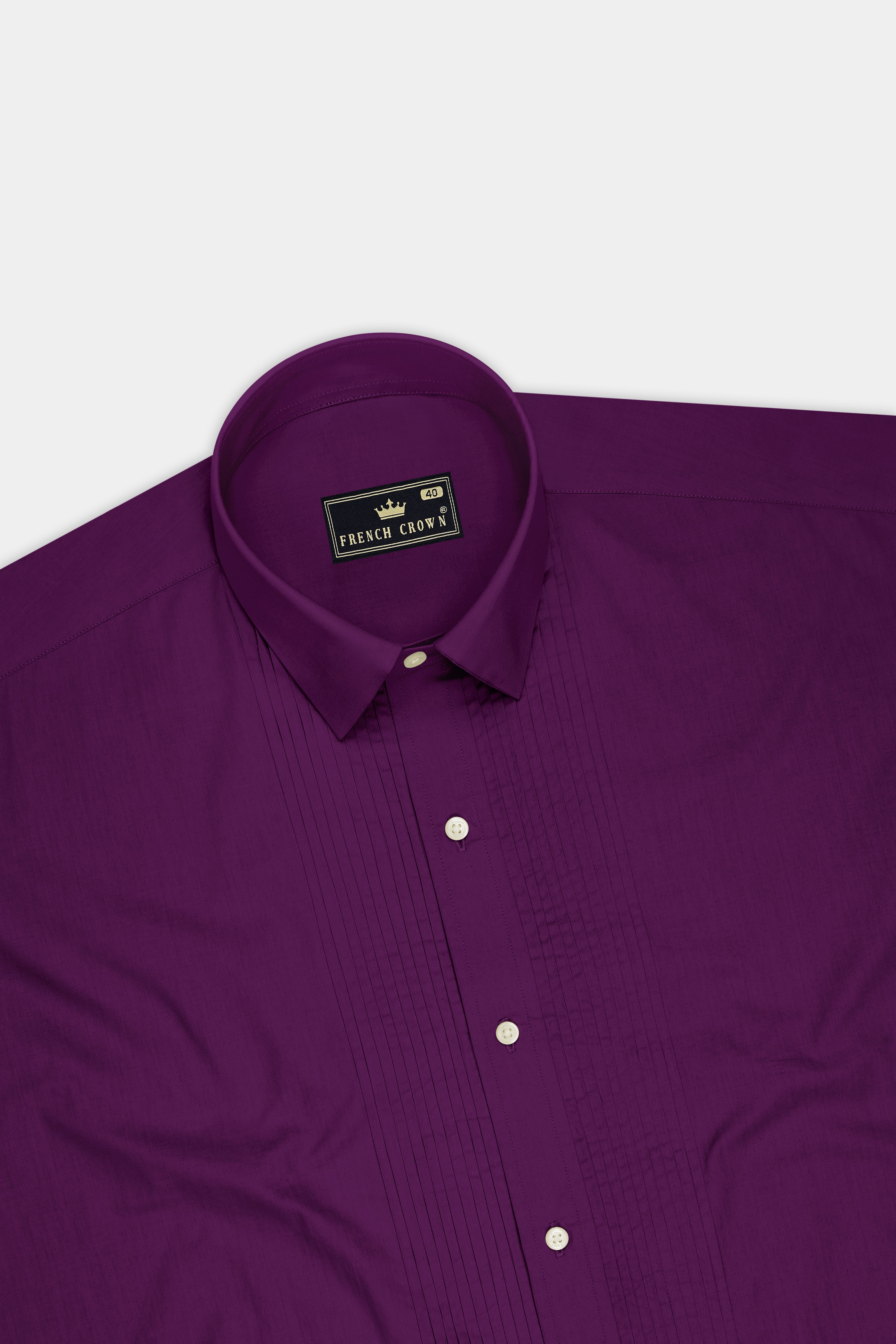 Imperium-Palatinate Purple Premium Giza Cotton Tuxedo Dress Shirt