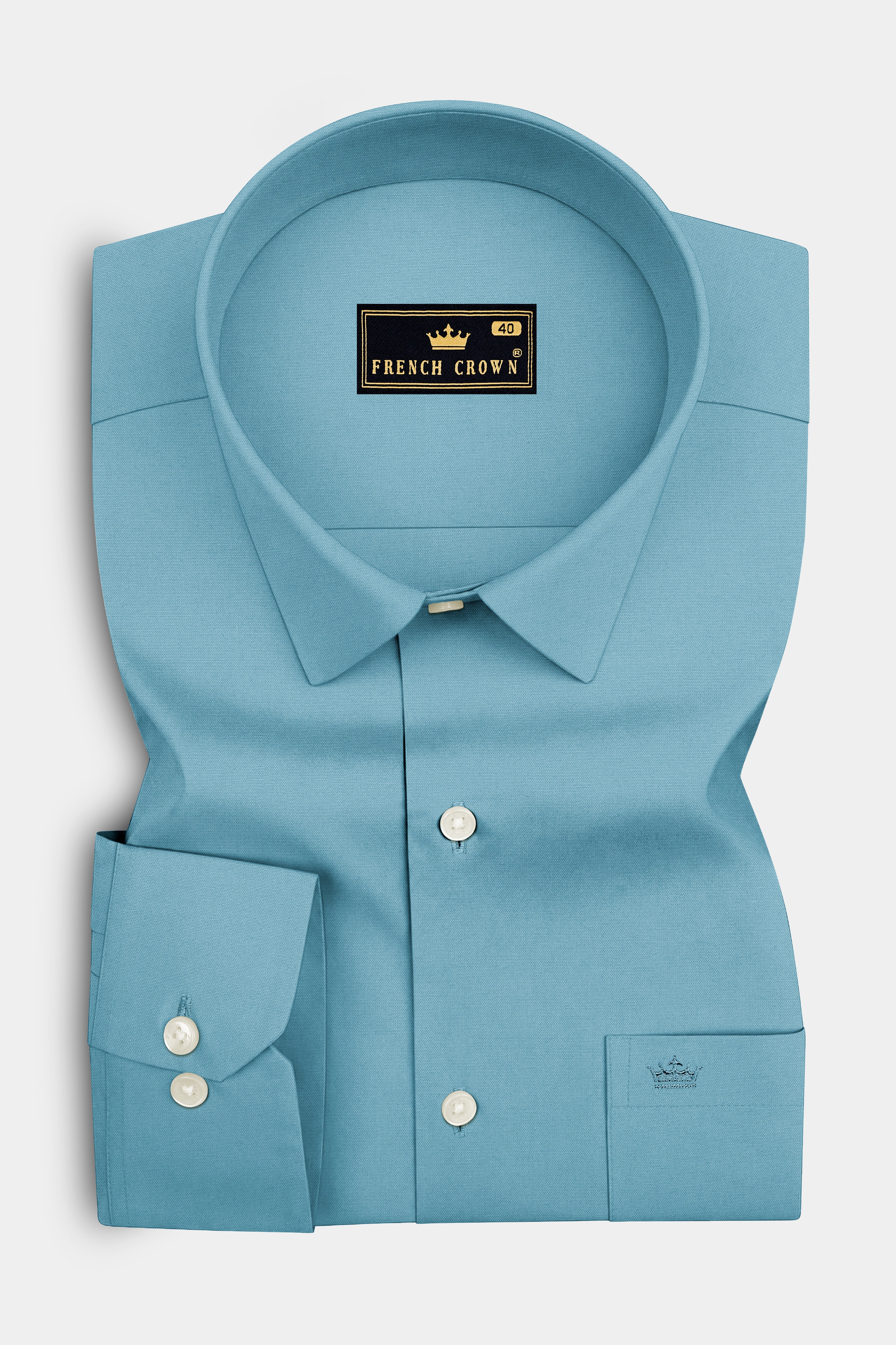 Celestia-Glacier Blue Premium Giza Cotton Dress Shirt