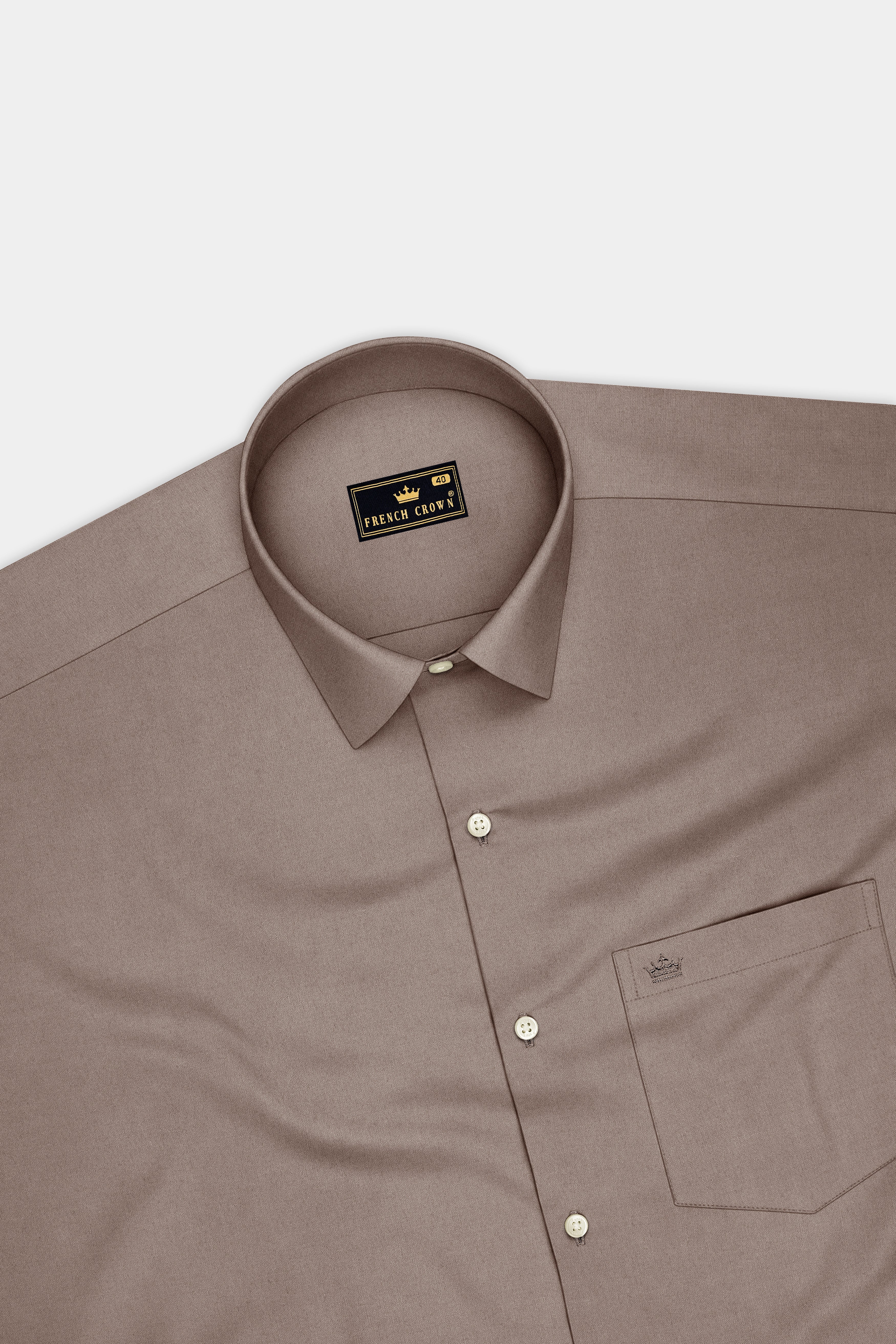 Soren-Hurricane Brown Premium Giza Cotton Dress Shirt