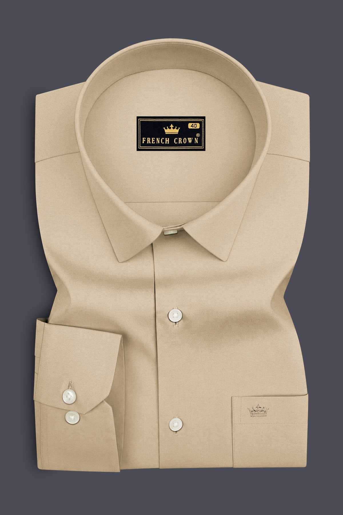 Aurelis-Pavlova Brown Premium Giza Cotton Dress Shirt