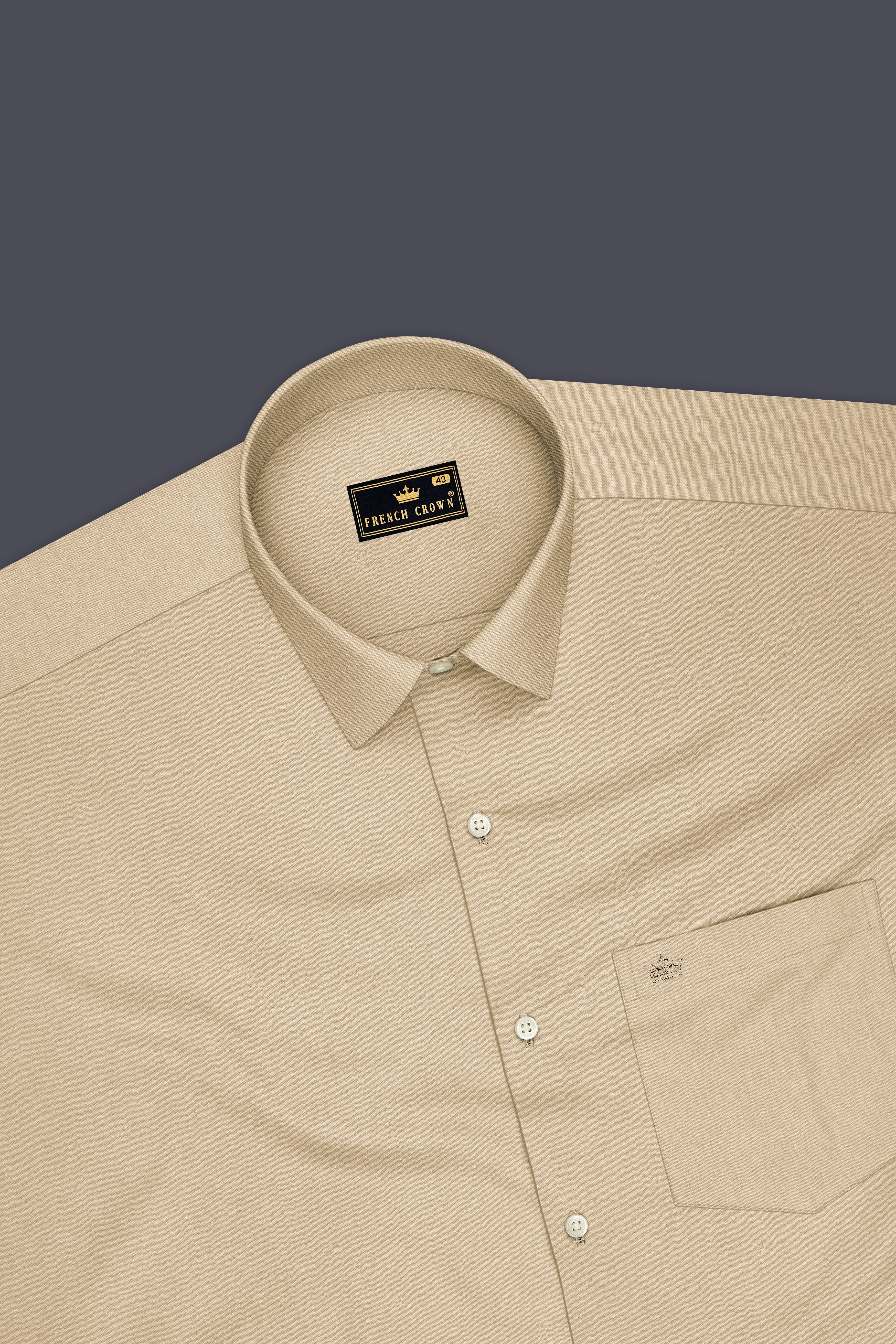 Aurelis-Pavlova Brown Premium Giza Cotton Dress Shirt