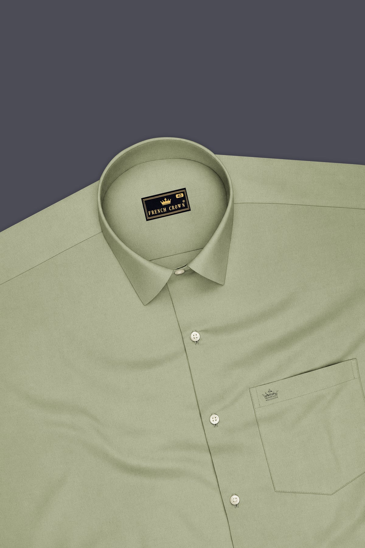 Verdure-Locust Green Premium Giza Cotton Dress Shirt