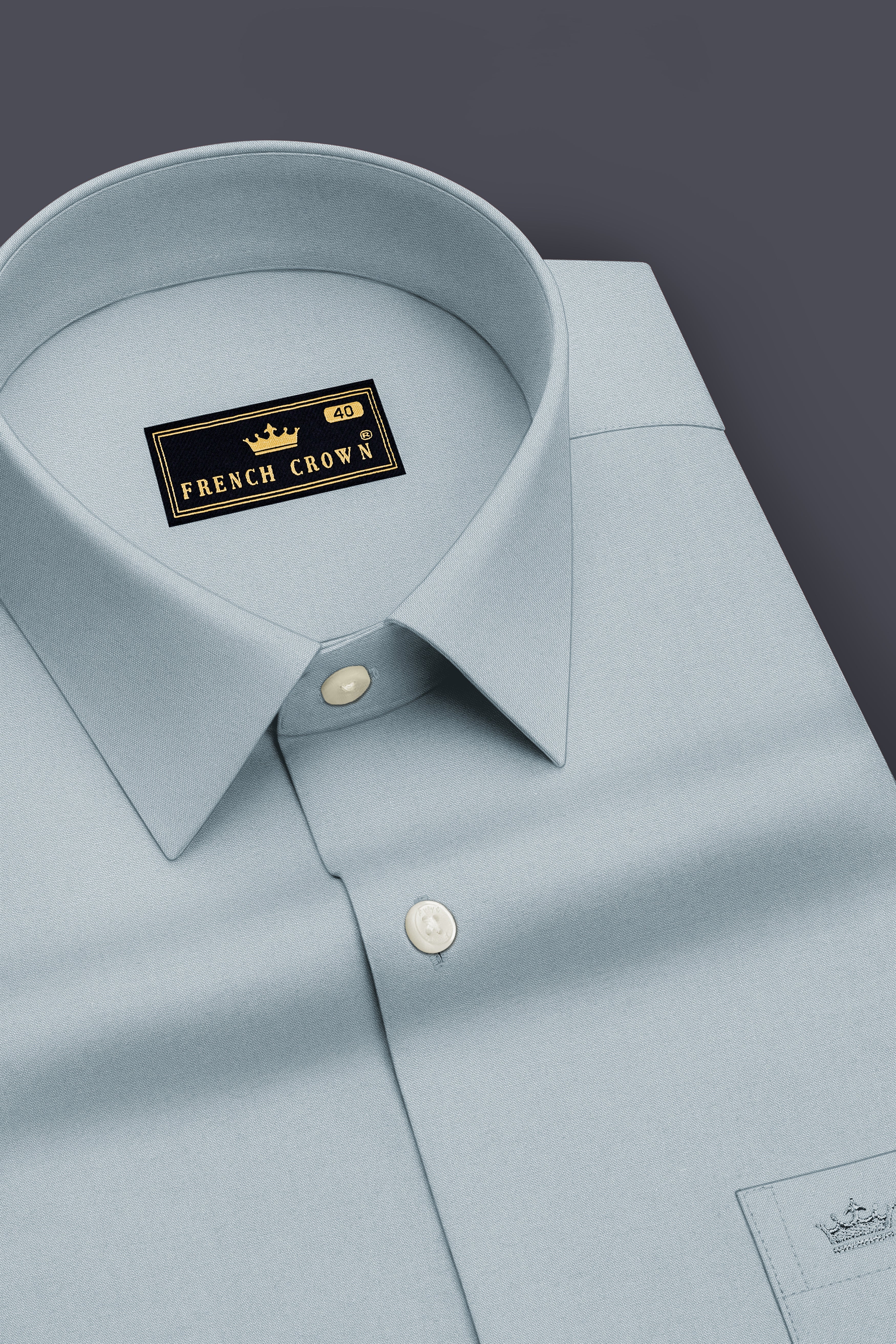 Virel-Cadet Blue Premium Giza Cotton Dress Shirt