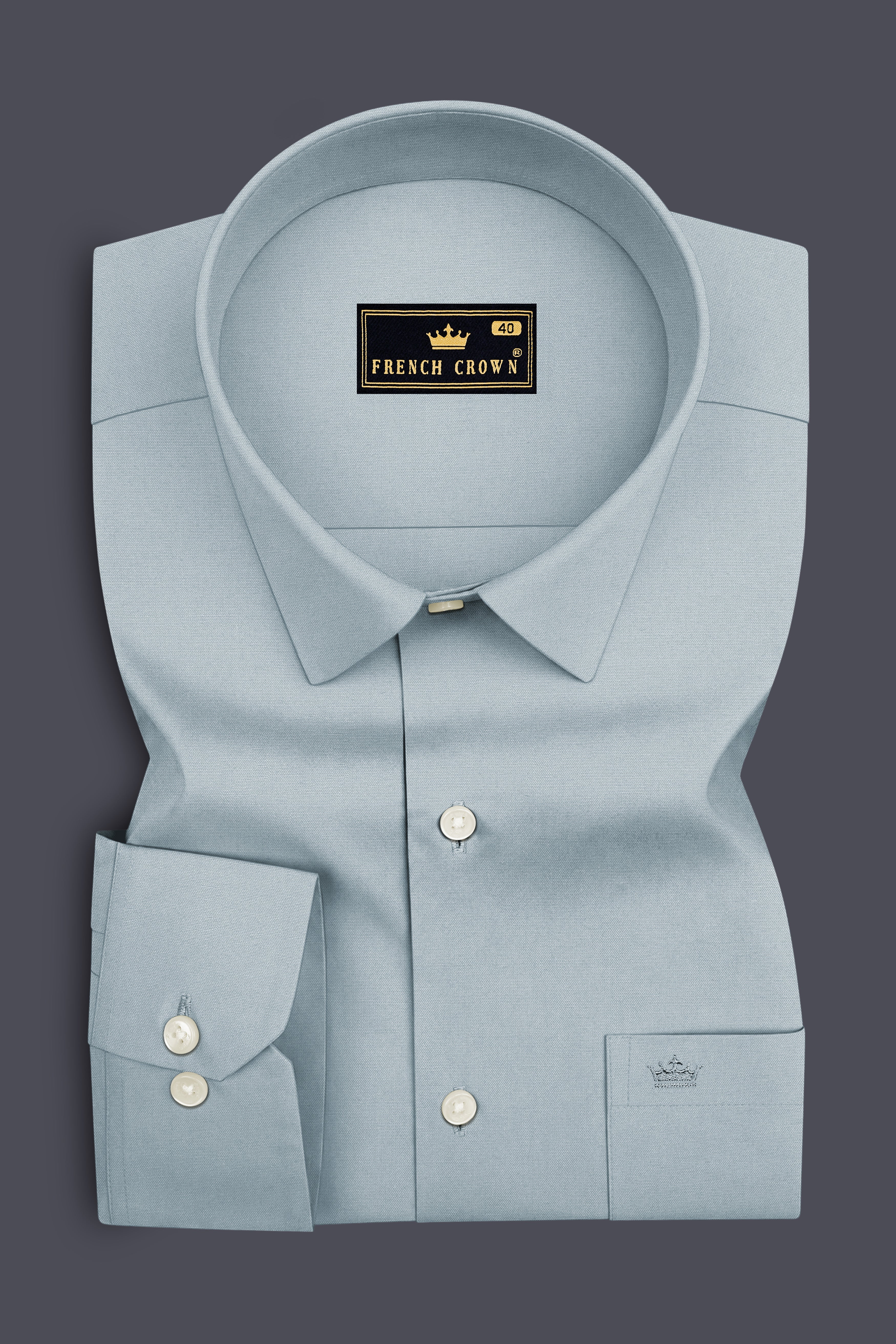 Virel-Cadet Blue Premium Giza Cotton Dress Shirt