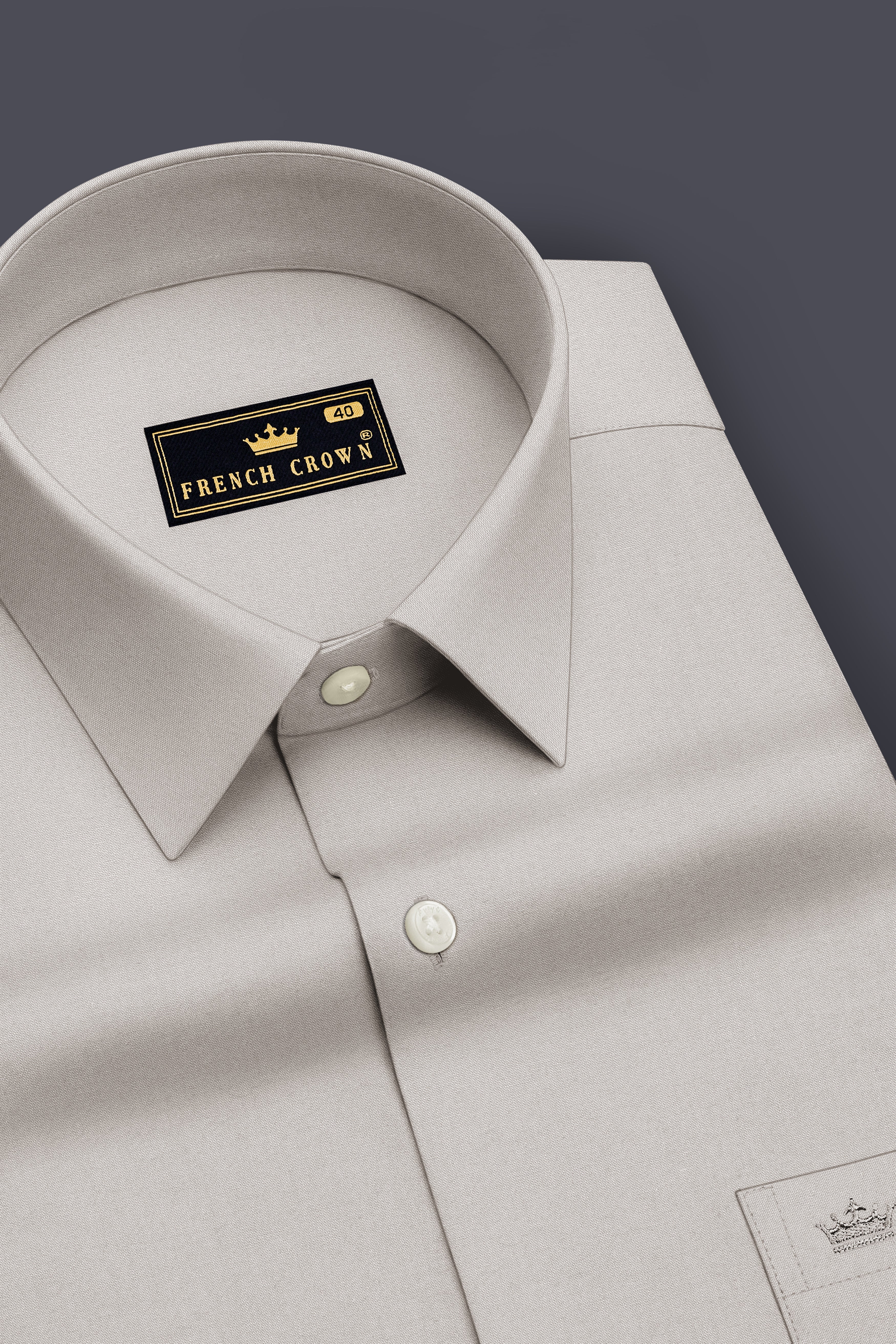 Kairo-Timberwolf Gray Premium Giza Cotton Dress Shirt