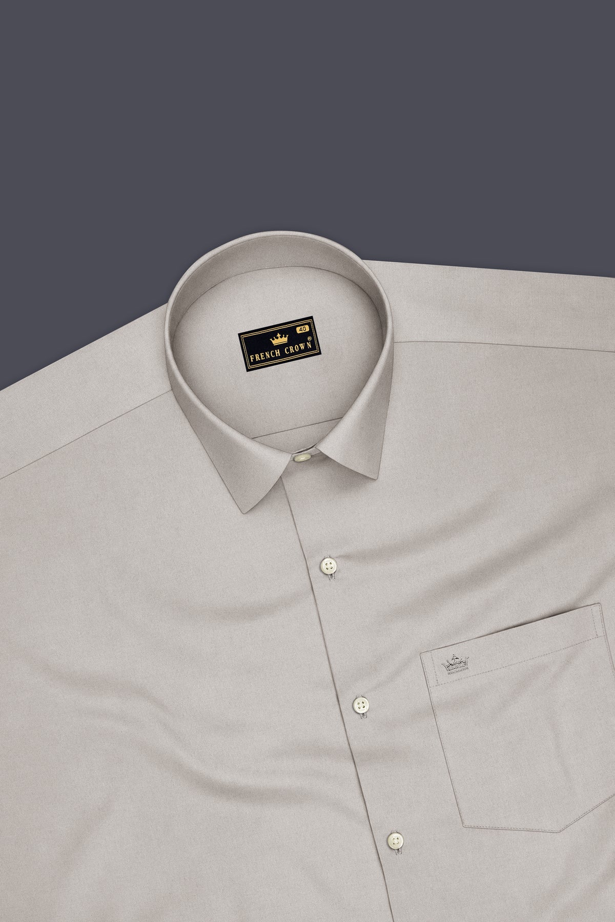 Kairo-Timberwolf Gray Premium Giza Cotton Dress Shirt