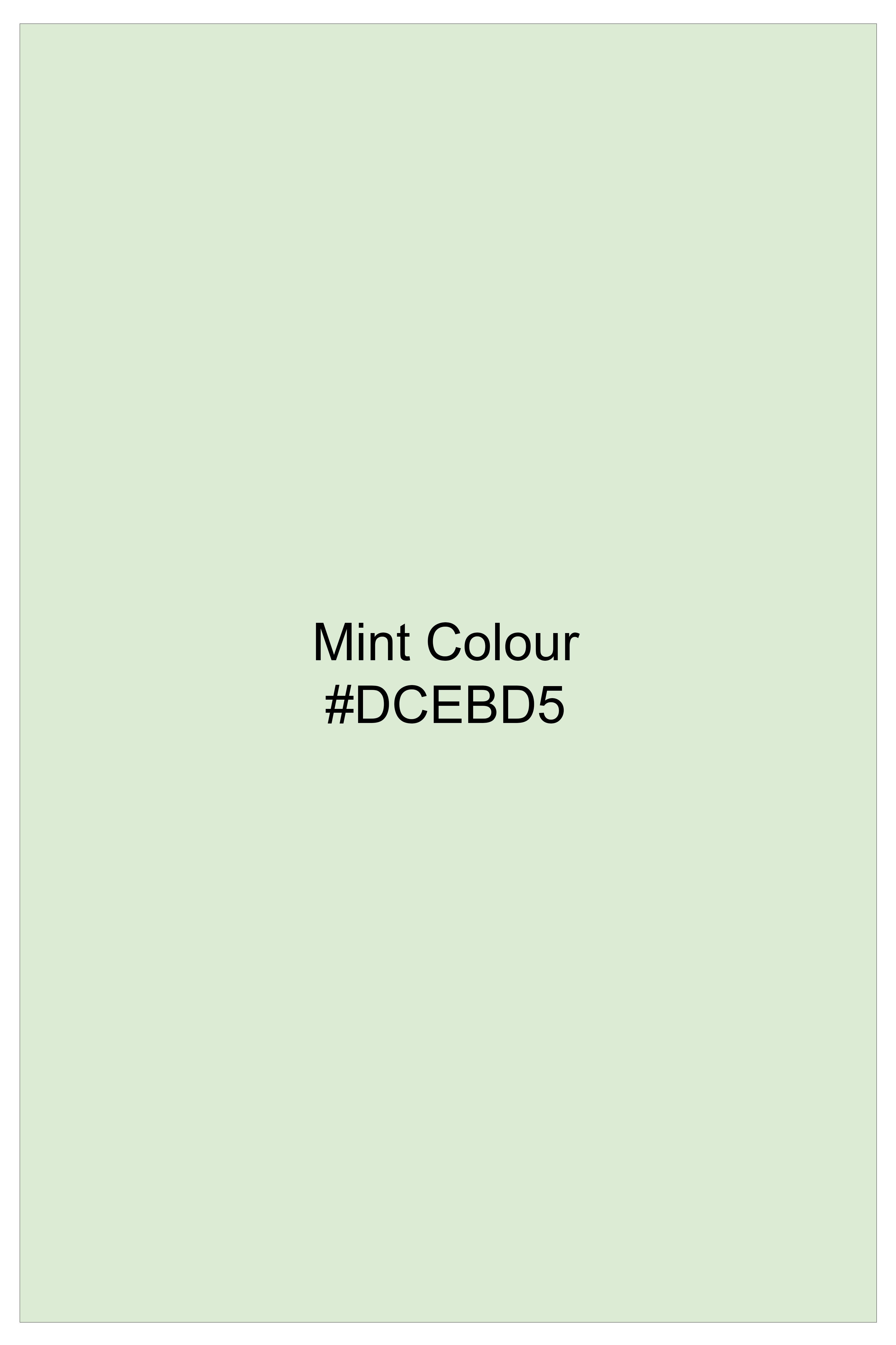 Avelle-Mint Green Premium Giza Cotton Mandarin Casual Shirt