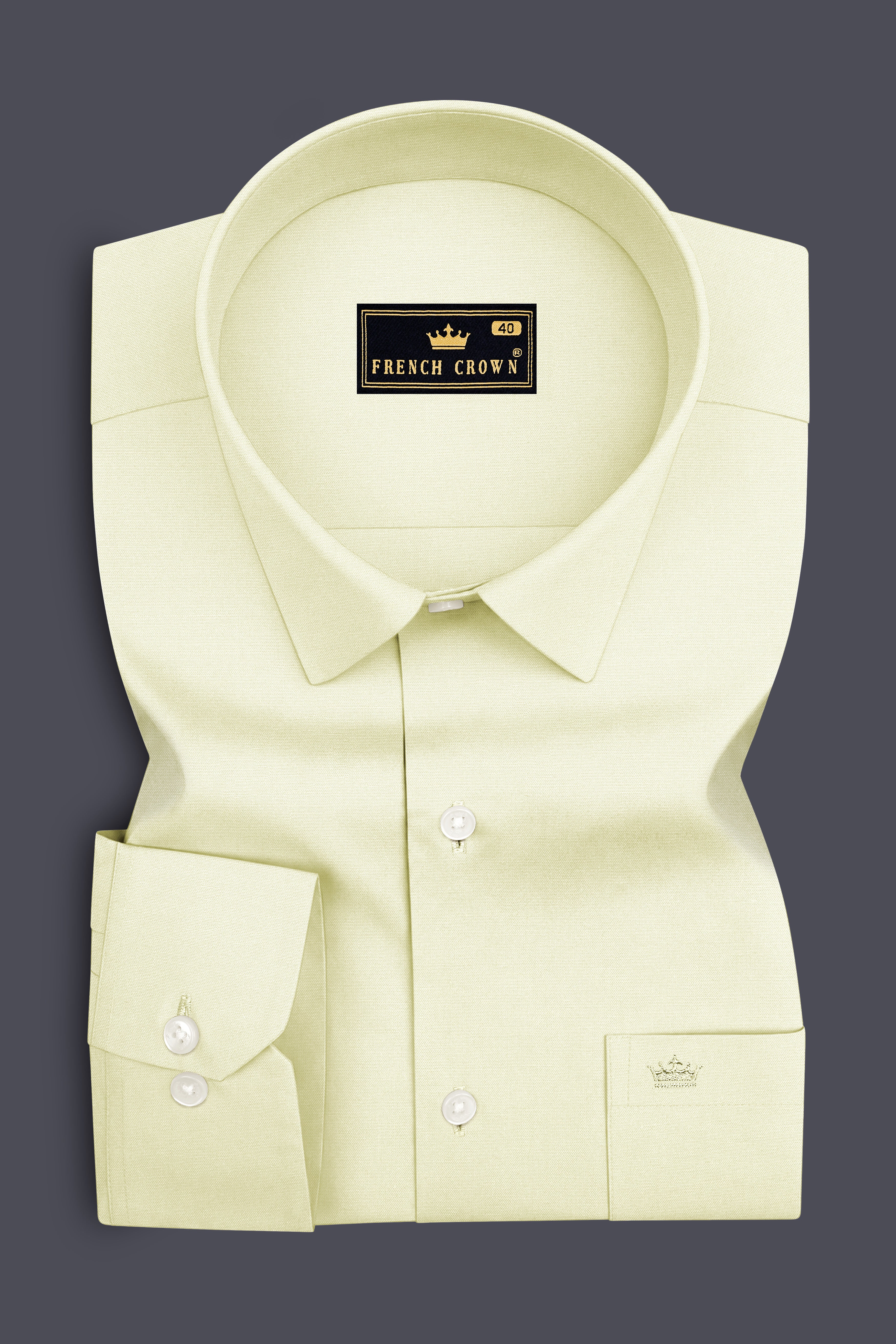Lustre-Champagne Cream Premium Giza Cotton Dress Shirt