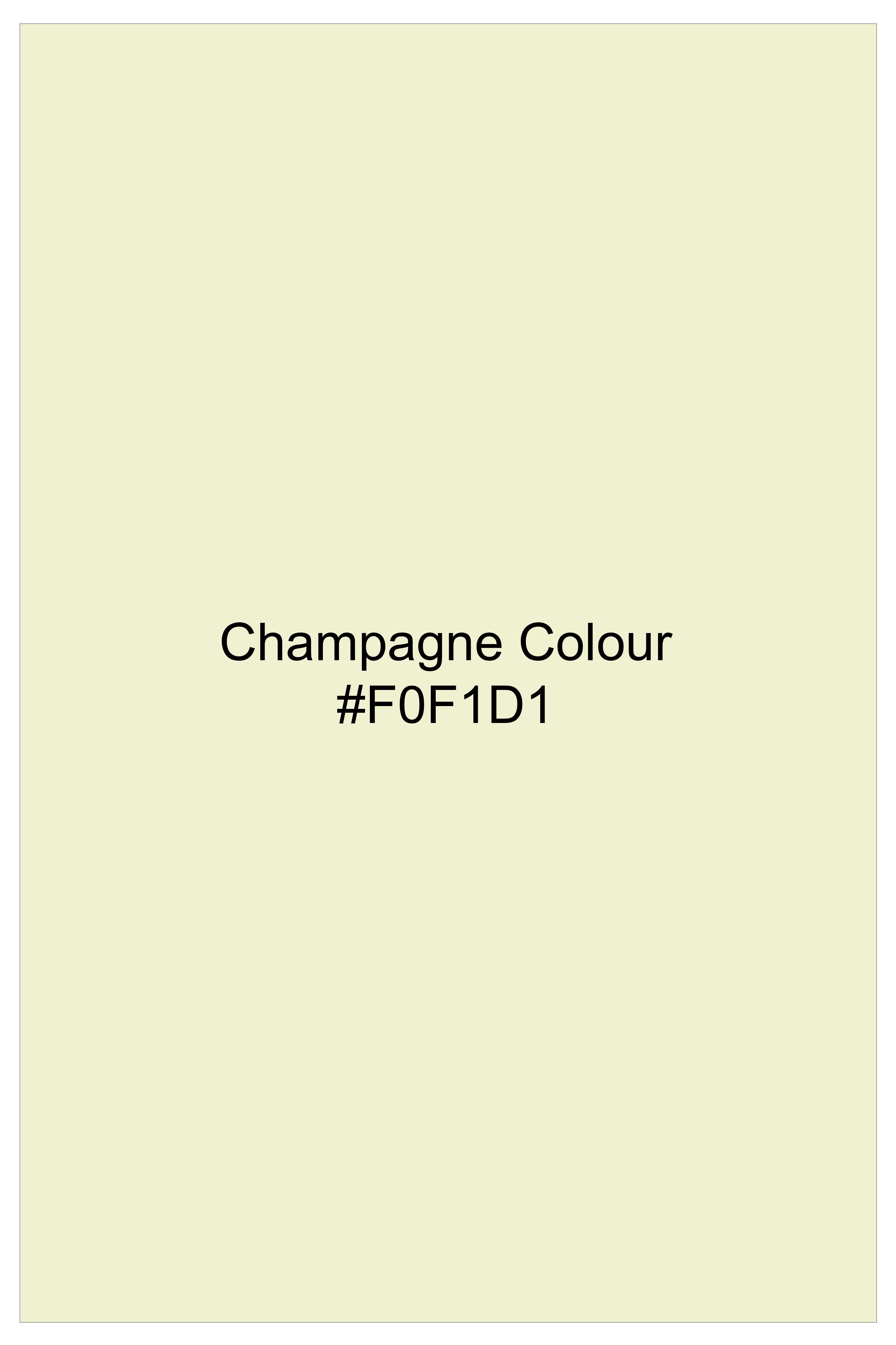 Lustre-Champagne Cream Premium Giza Cotton Cut Away Collar Dress Shirt