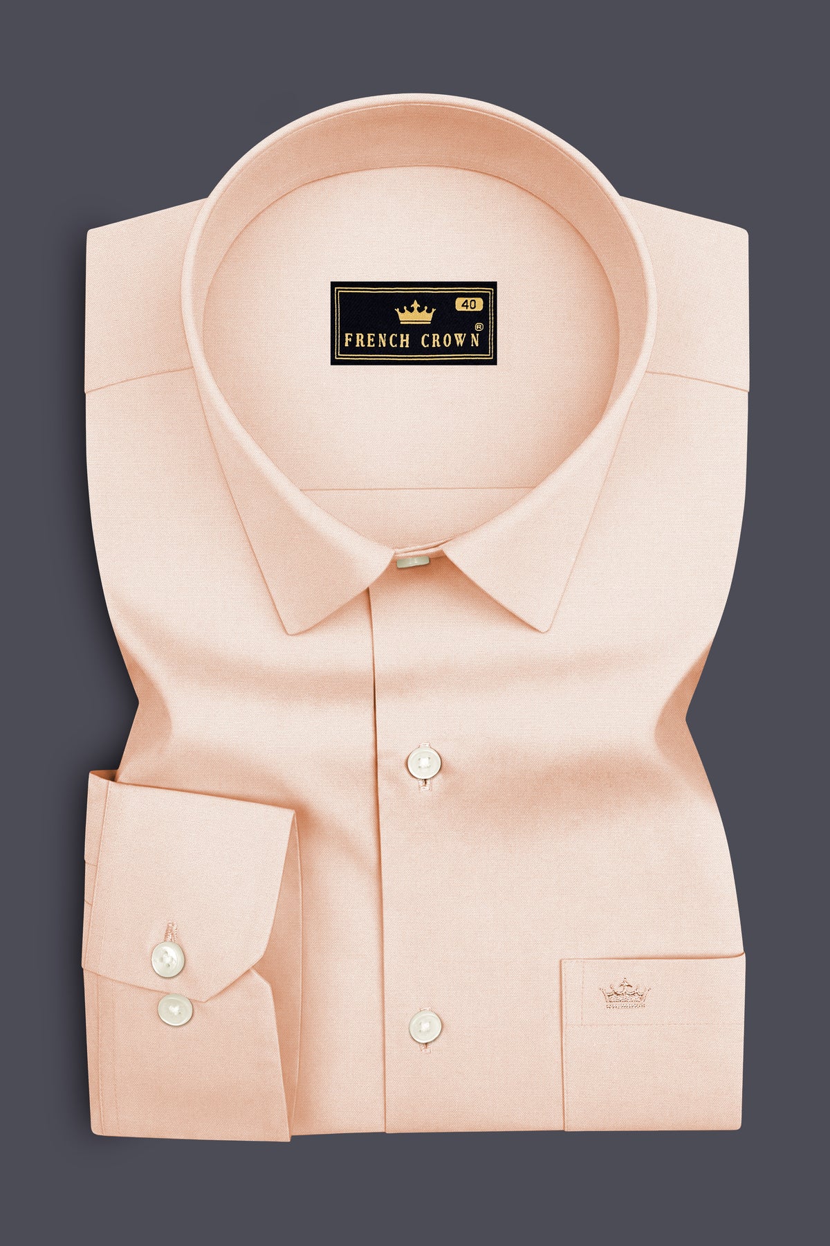 Blushen-Bonny Peach Premium Giza Cotton Dress Shirt
