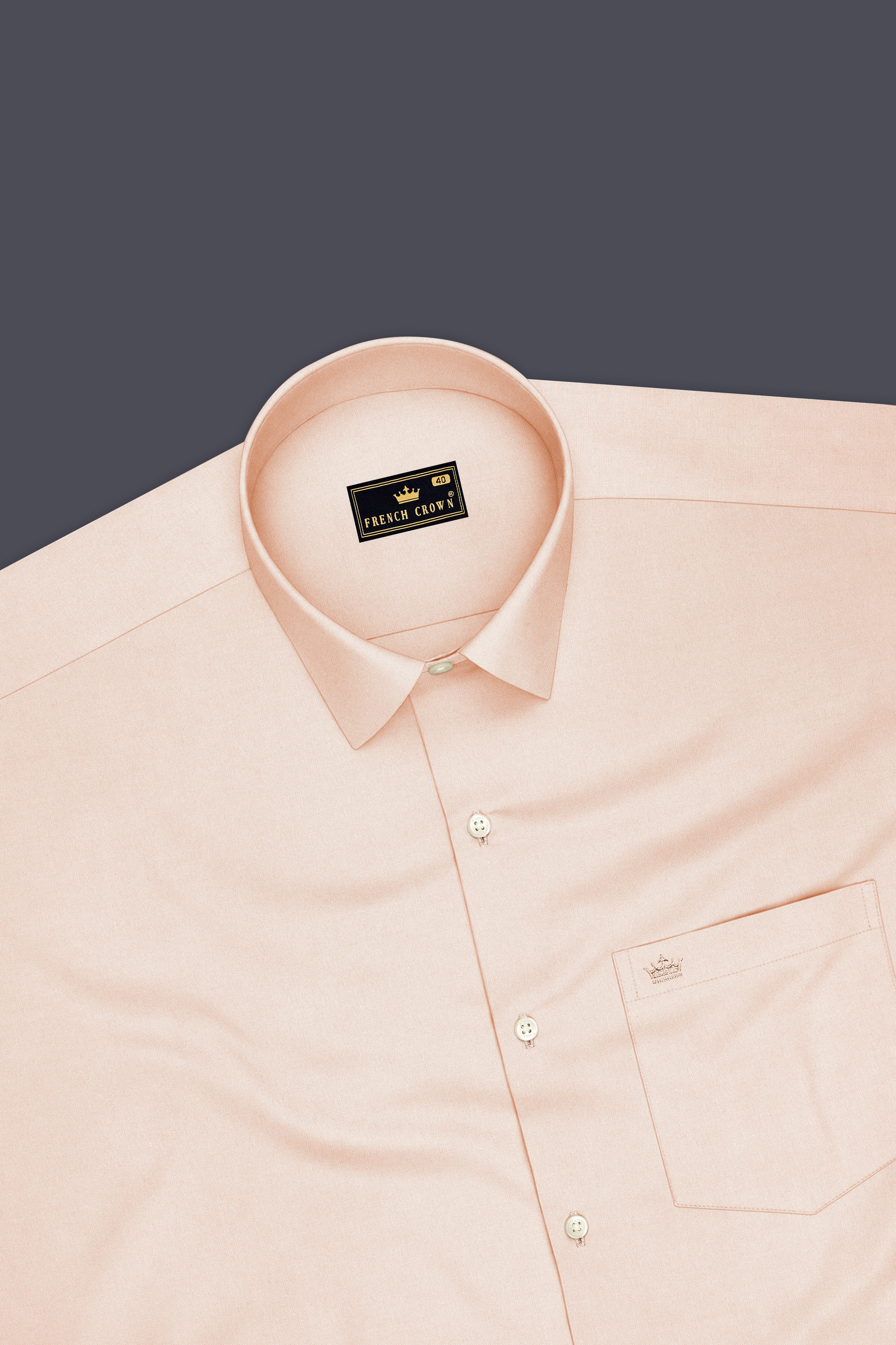Blushen-Bonny Peach Premium Giza Cotton Dress Shirt
