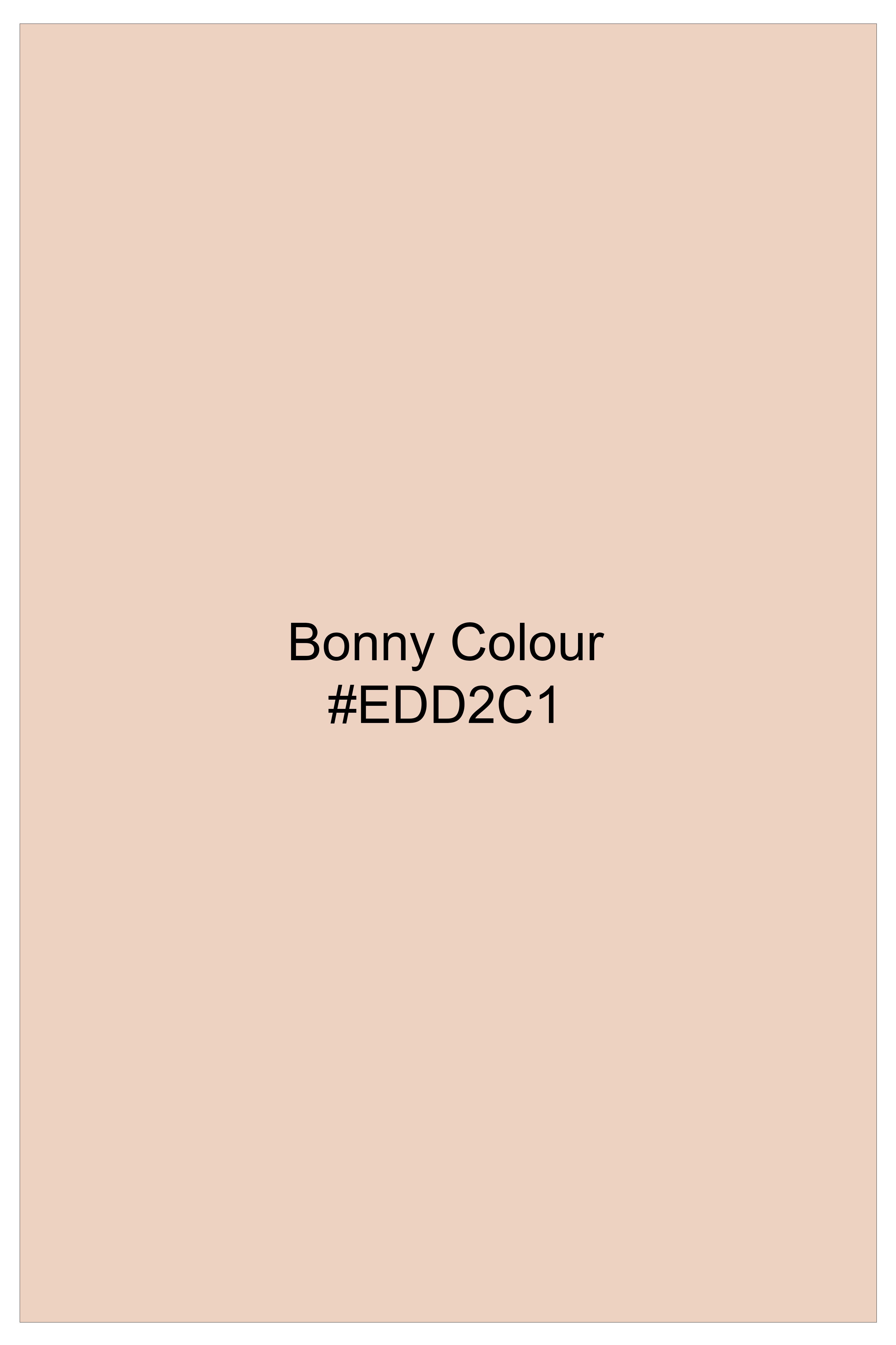 Blushen-Bonny Peach Premium Giza Cotton Mandarin Casual Shirt