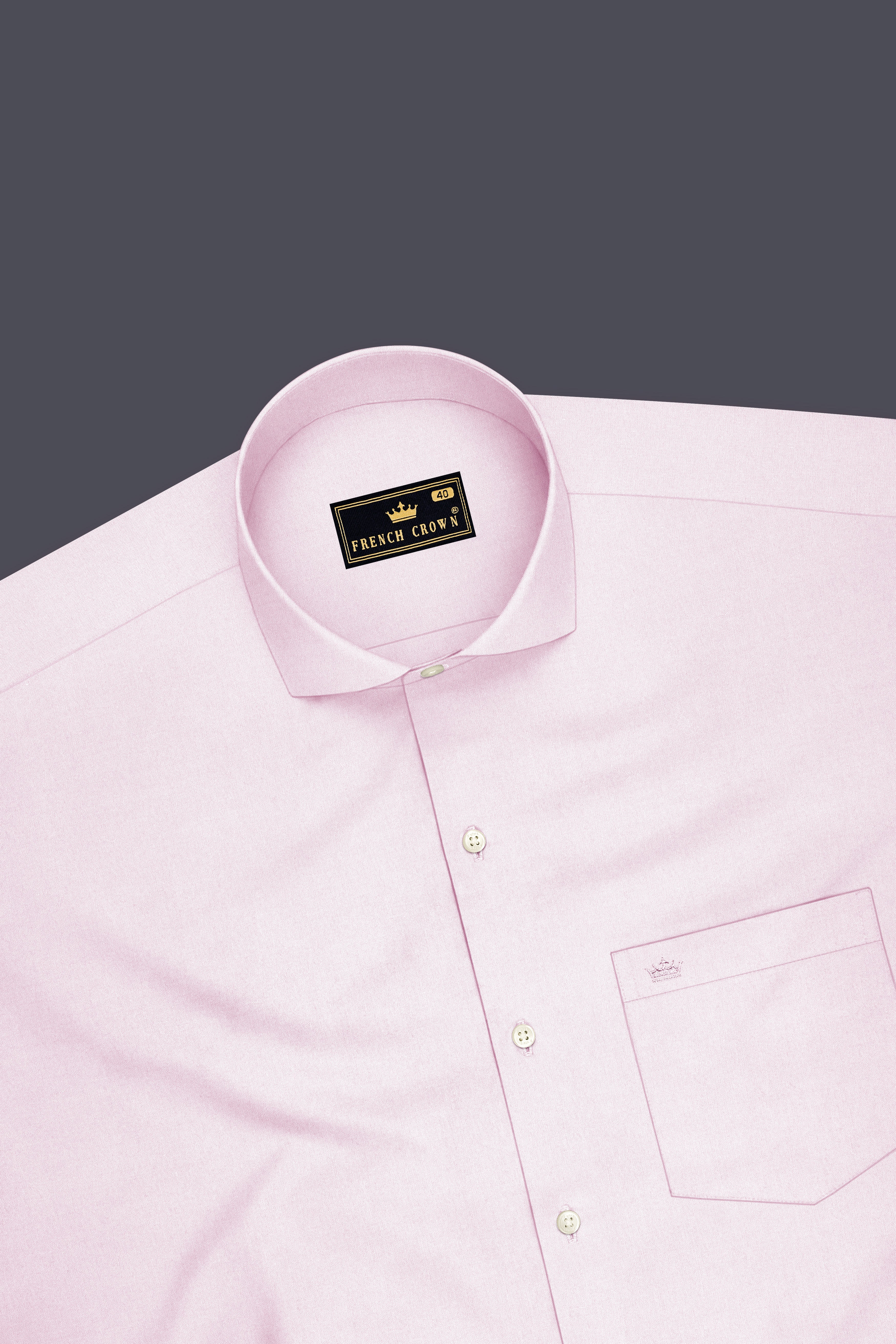 Rosaire-Gainsboro Pink Premium Giza Cotton Cut Away Collar Dress Shirt