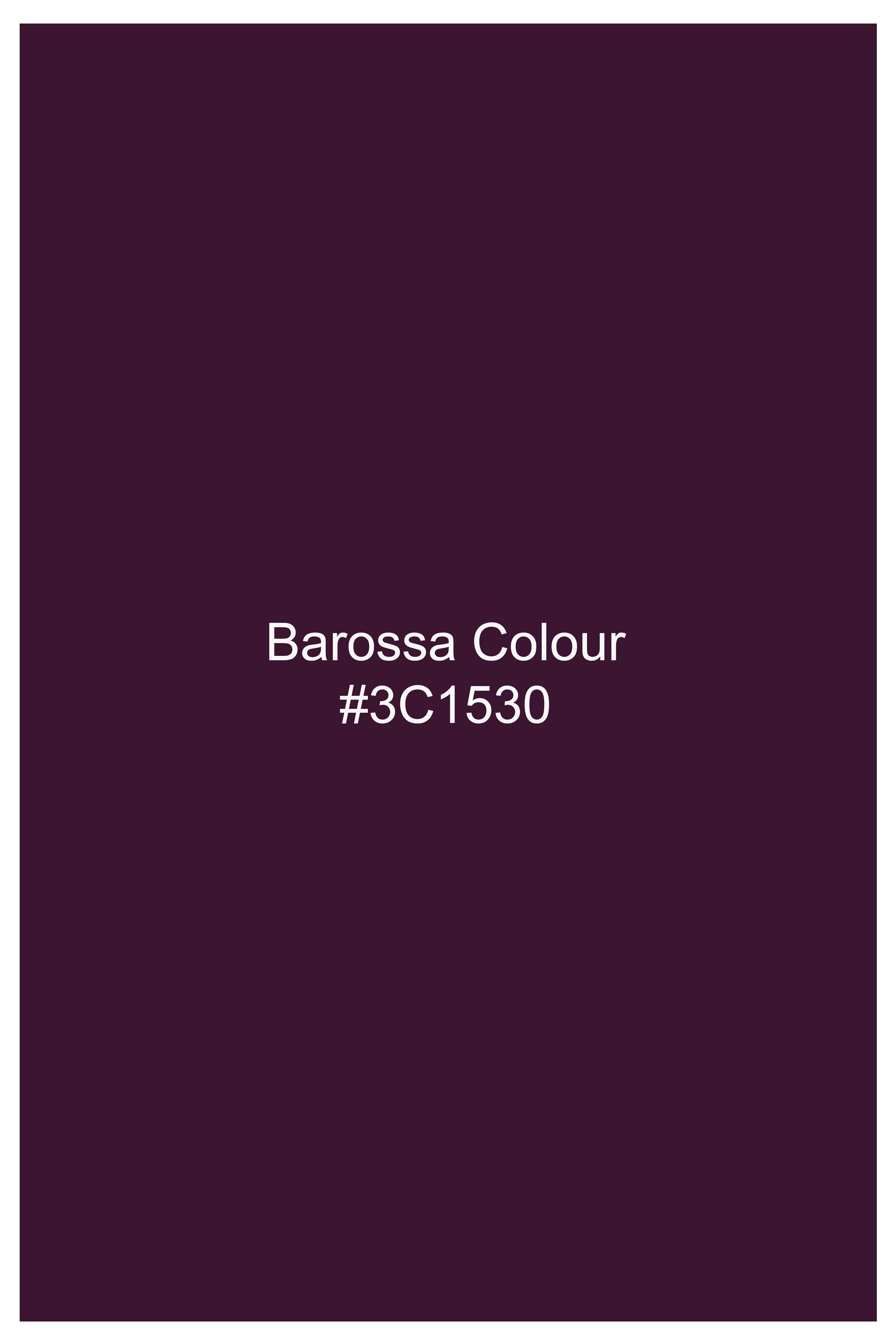 Burgund-Barossa Maroon Dobby Textured Premium Giza Cotton Dress Shirt DEMO