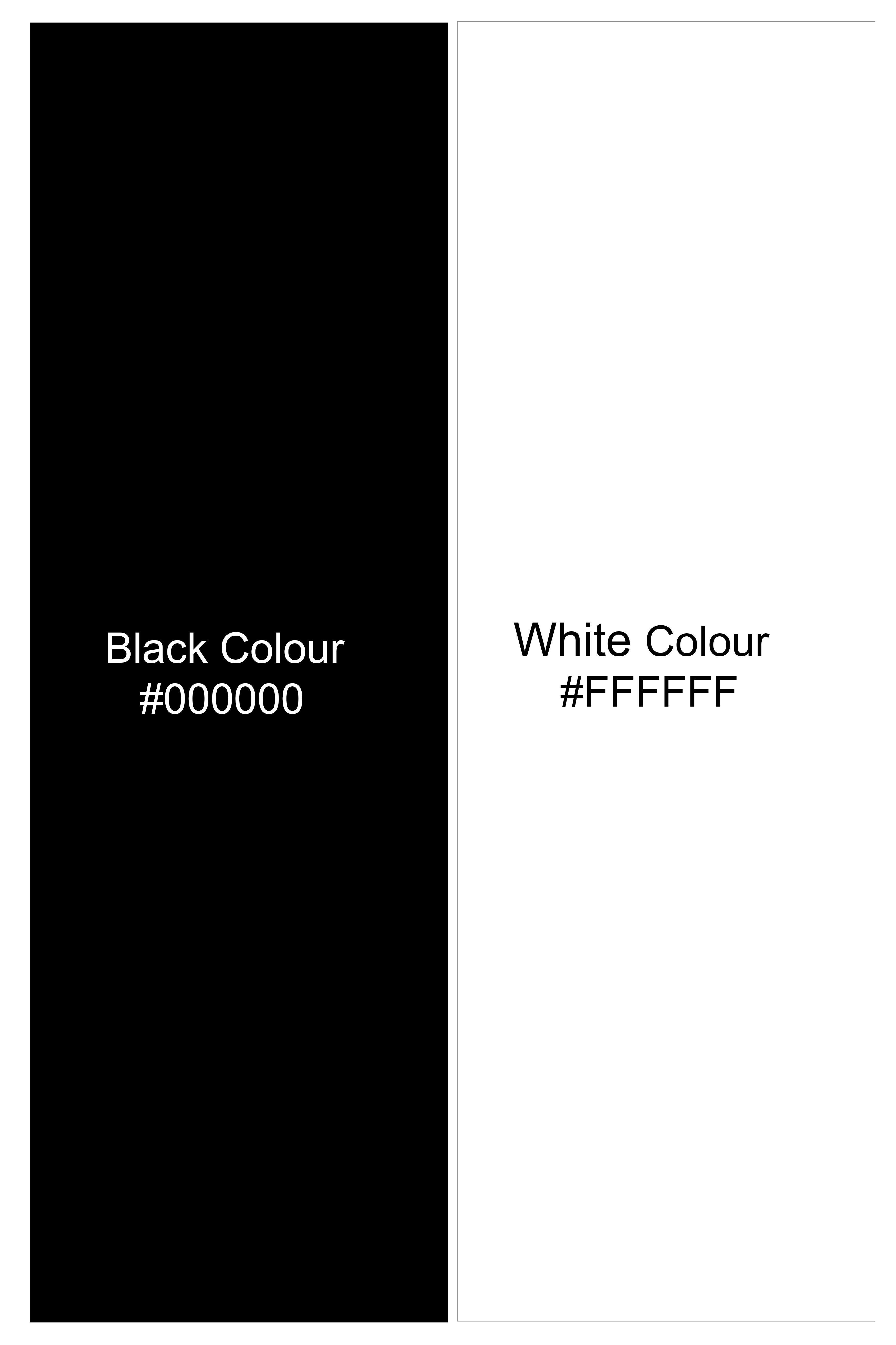 Regalis-Jade Black And Bright White Candy Striped Subtle Sheen Super Soft Premium Cotton Dress Shirt