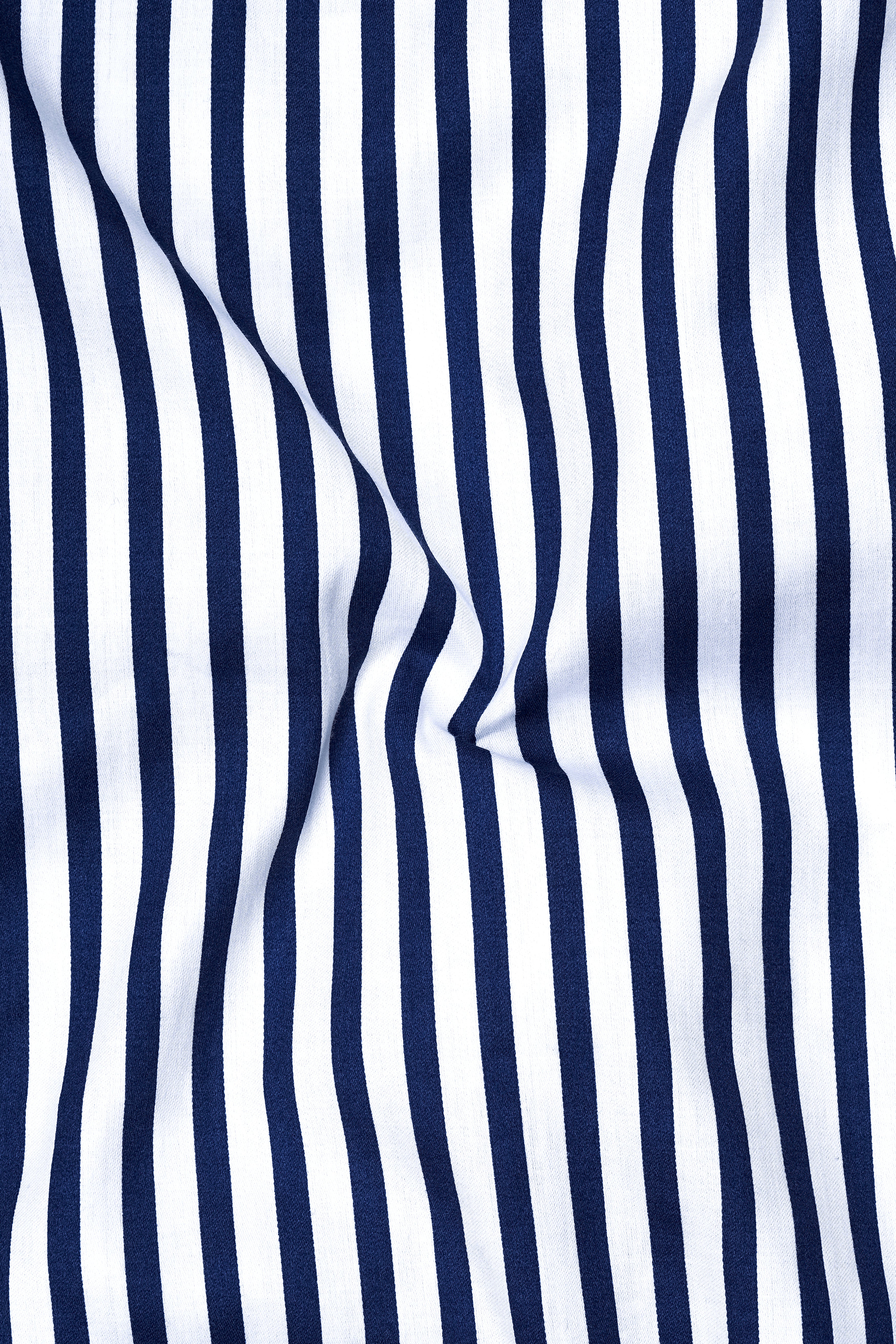 Cerulean-Lapis Blue And Bright White Candy Striped Subtle Sheen Super Soft Premium Cotton Dress Shirt