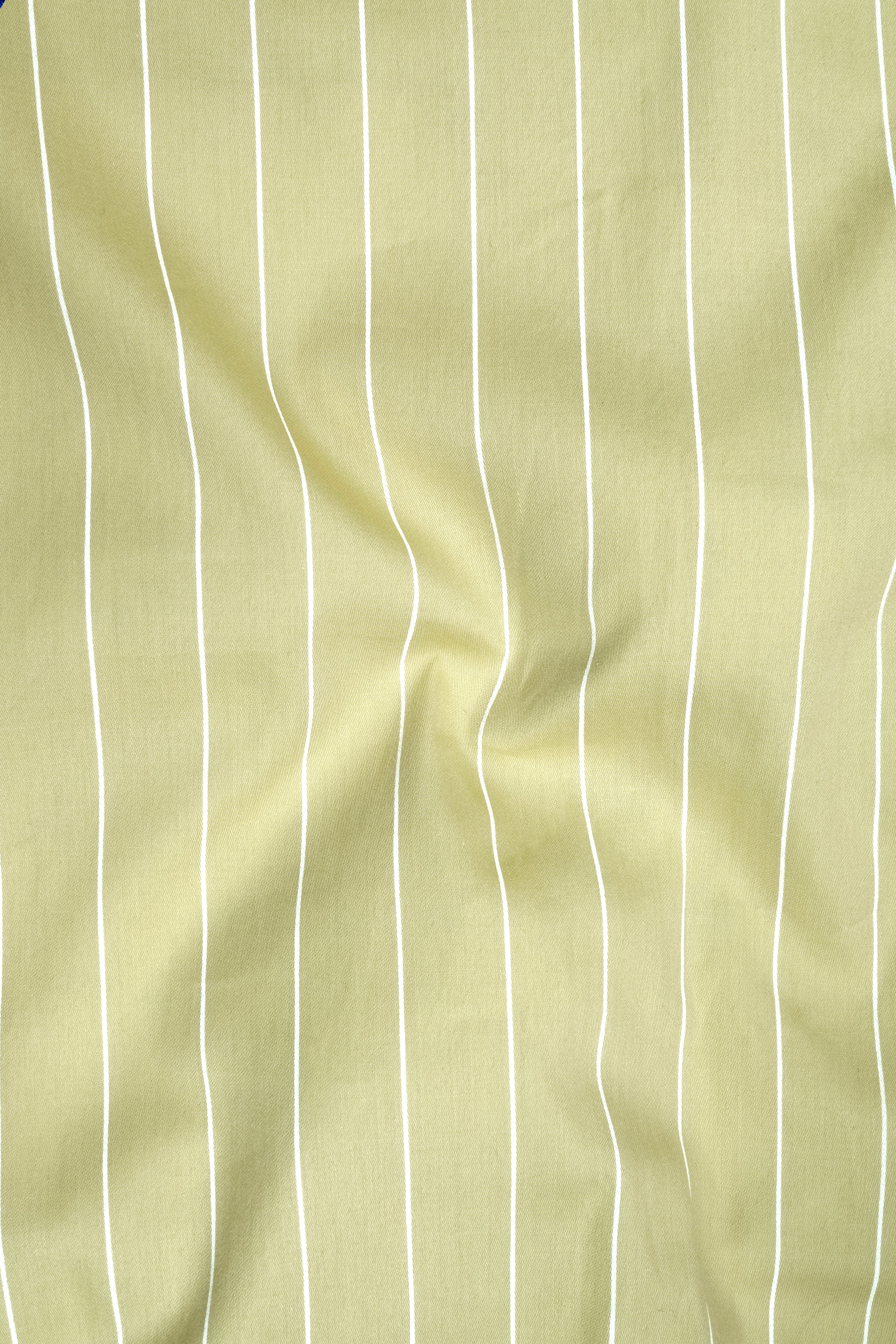 Verdant-Daiquiri Green And Bright White Pin Striped Subtle Sheen Premium Cotton Dress Shirt