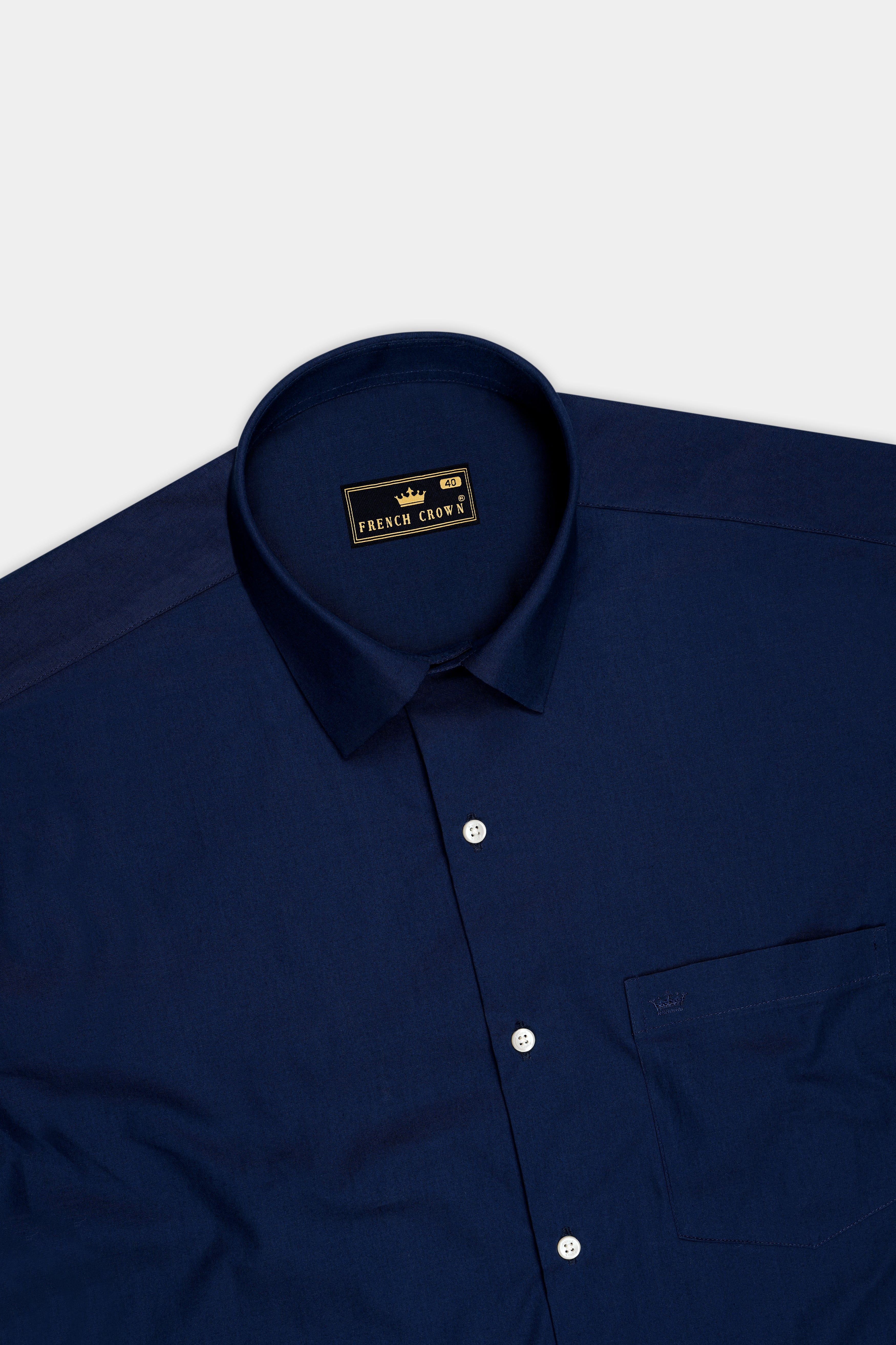 Celestia-Zodiac Blue Subtle Sheen Super Soft Premium Cotton Dress Shirt
