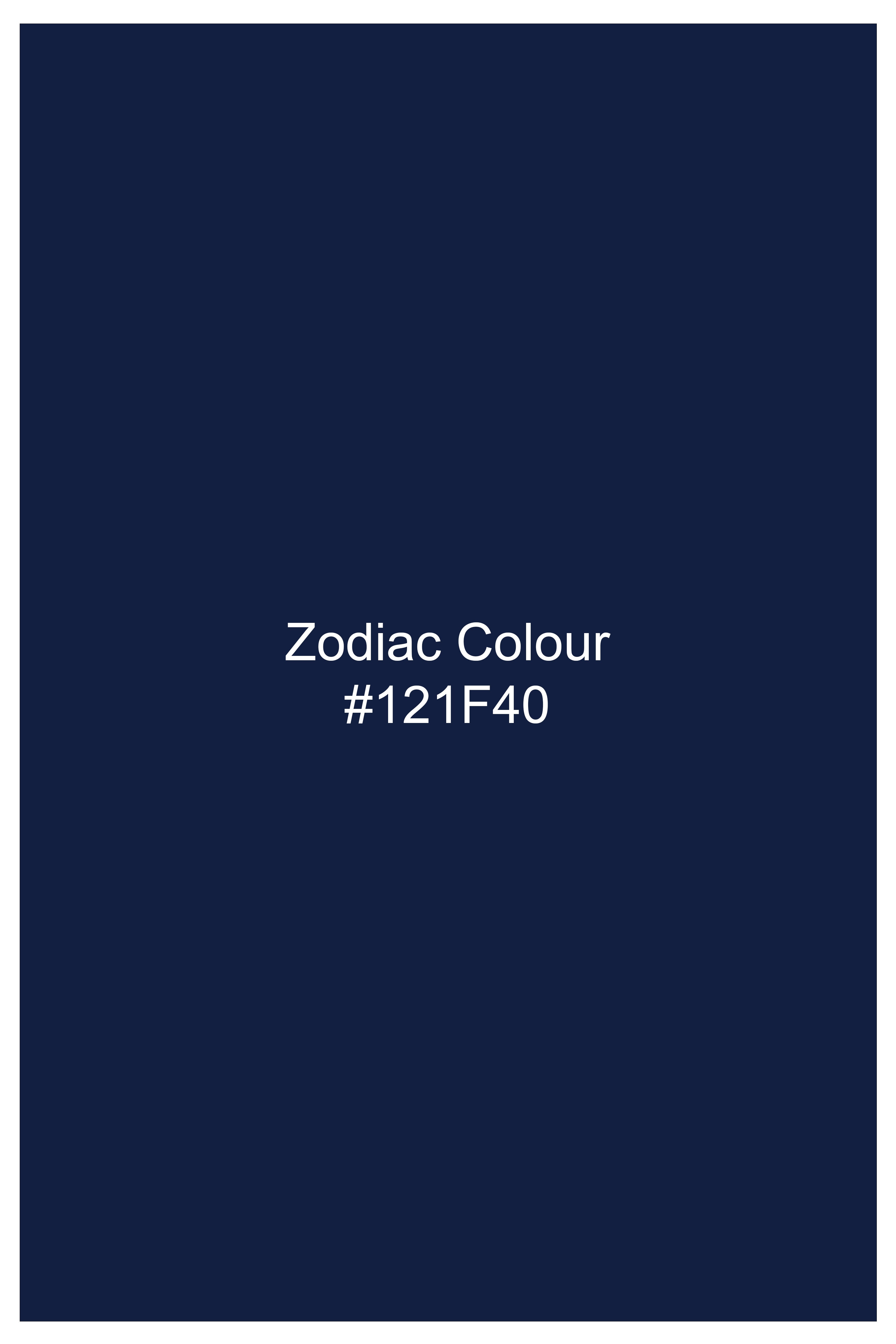 Celestia-Zodiac Blue Subtle Sheen Super Soft Premium Cotton Dress Shirt