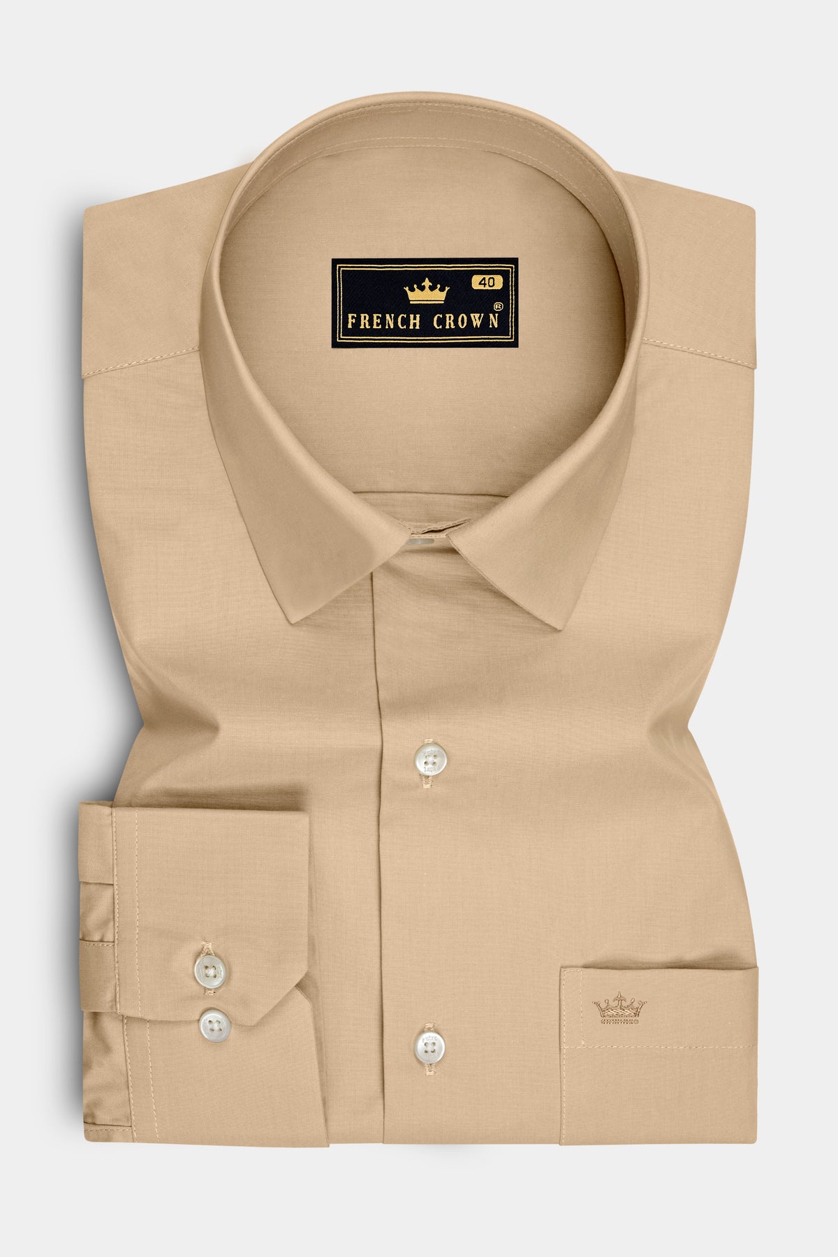 Borelli-Rodeo Brown Subtle Sheen Super Soft Premium Cotton Dress Shirt