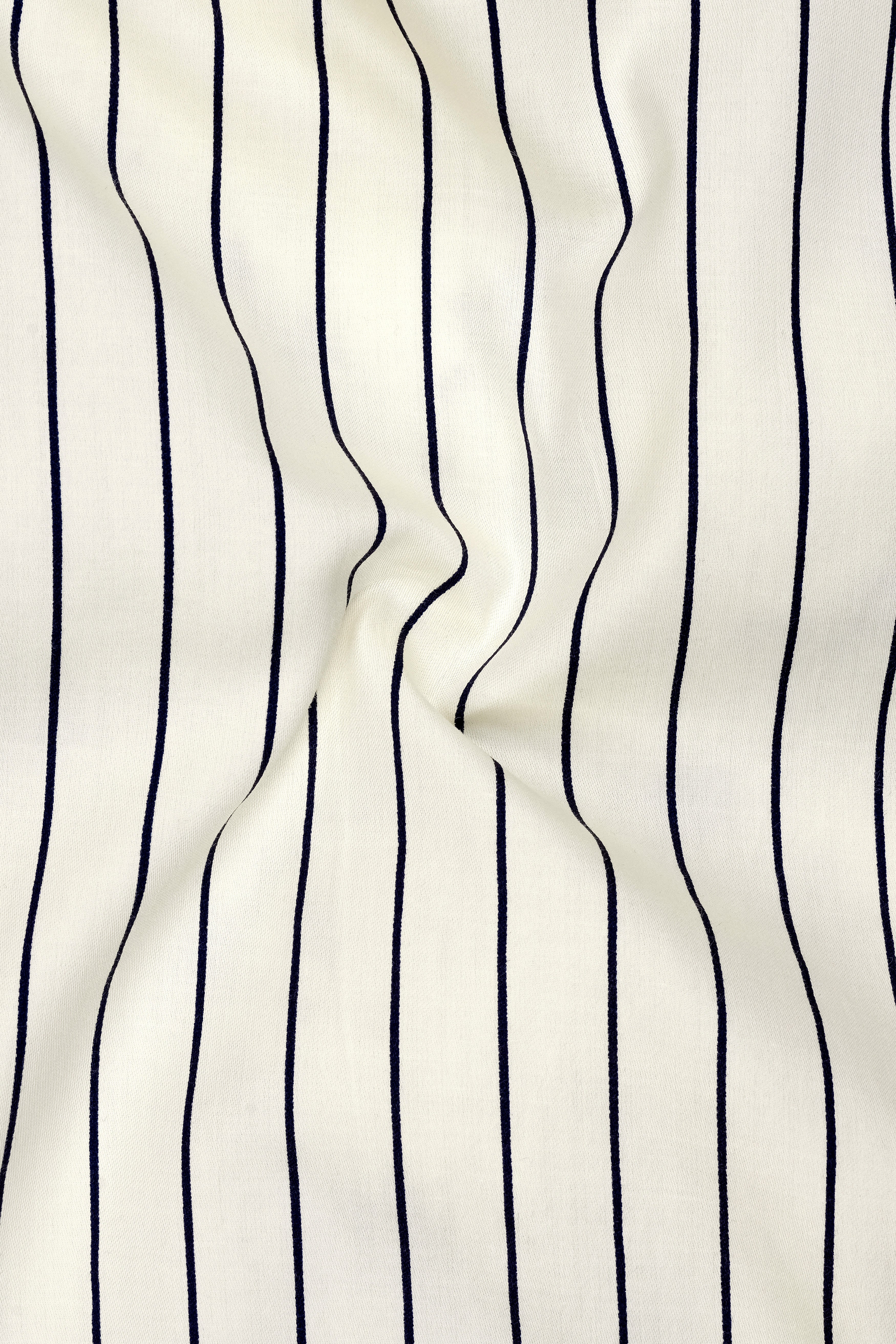 Elaris-Alabaster Cream Pin Striped Subtle Sheen Super Soft Premium Cotton Dress Shirt