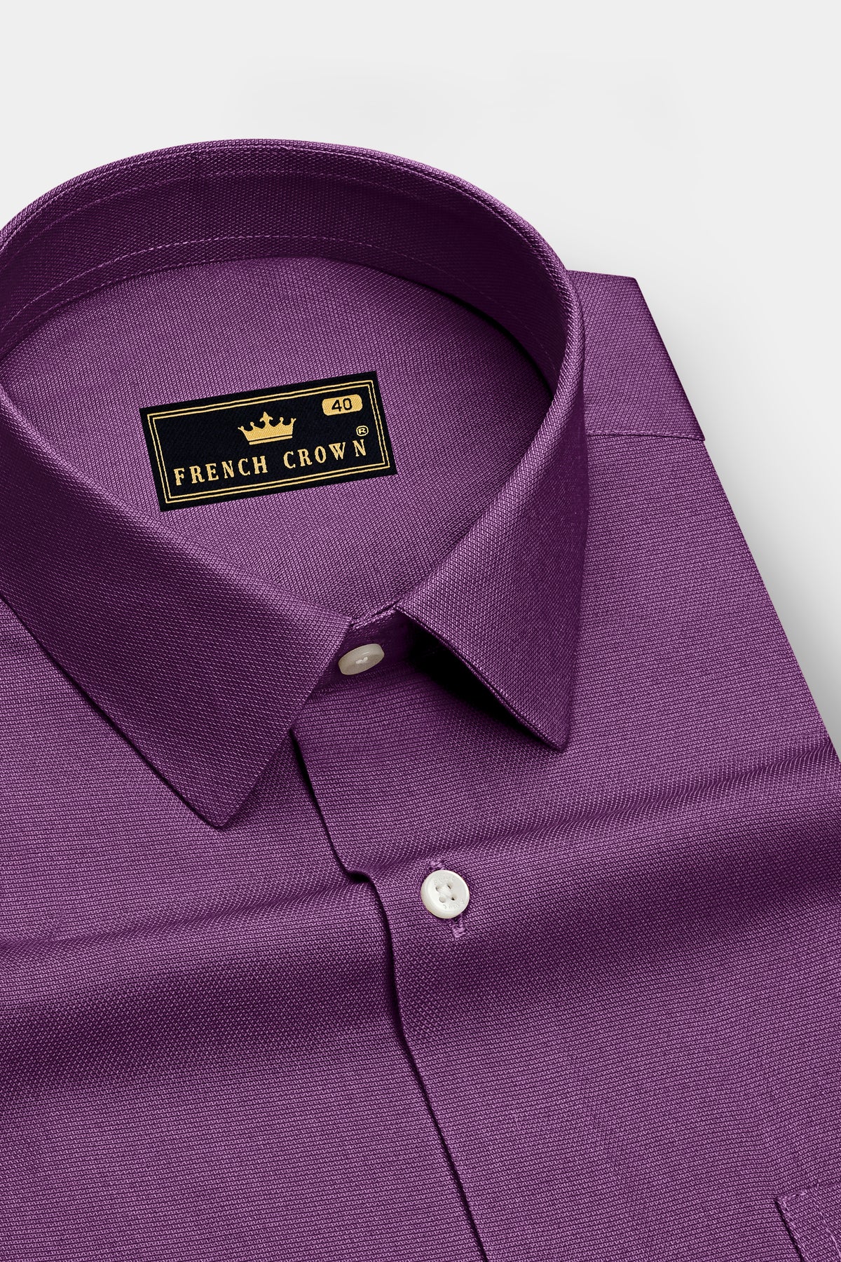 Velmora-Dull Purple Oxford Premium Cotton Dress Shirt