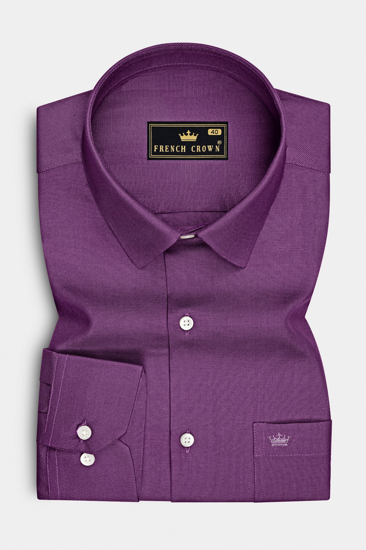 Velmora-Dull Purple Oxford Premium Cotton Dress Shirt