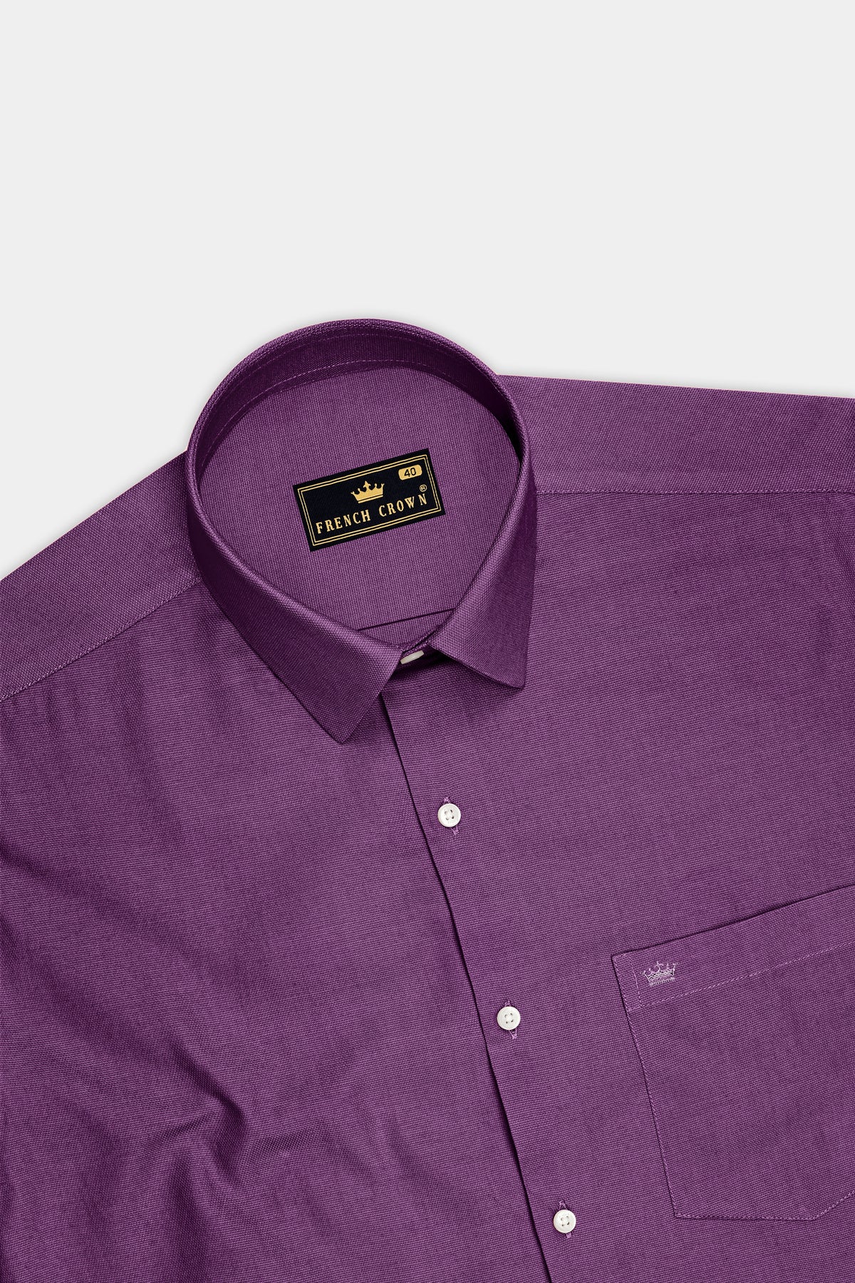 Velmora-Dull Purple Oxford Premium Cotton Dress Shirt