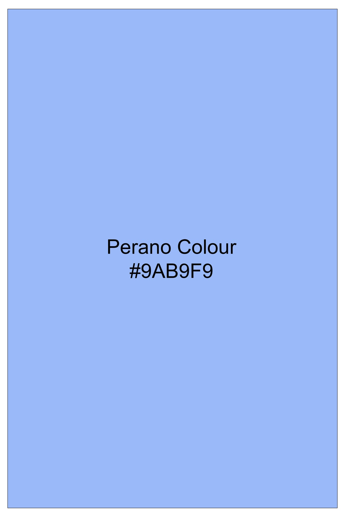 Montero-Perano Blue Textured Herringbone Premium Cotton Mandarin Casual Shirt